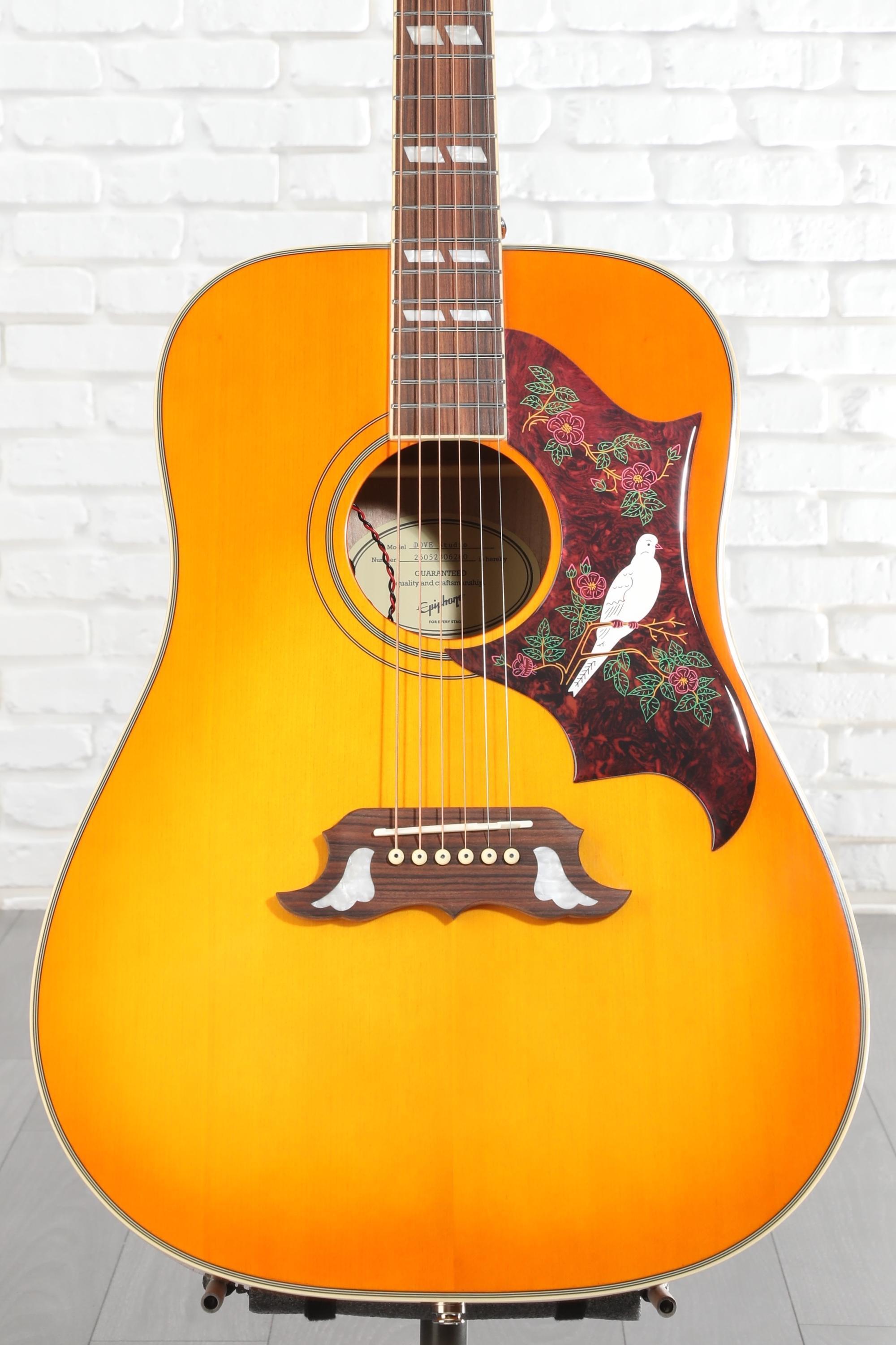 エ*バ様 Epiphone Dove Pro アコースティックギター Epiphone Dove Studio Acoustic-electric Guitar - Violin Burst