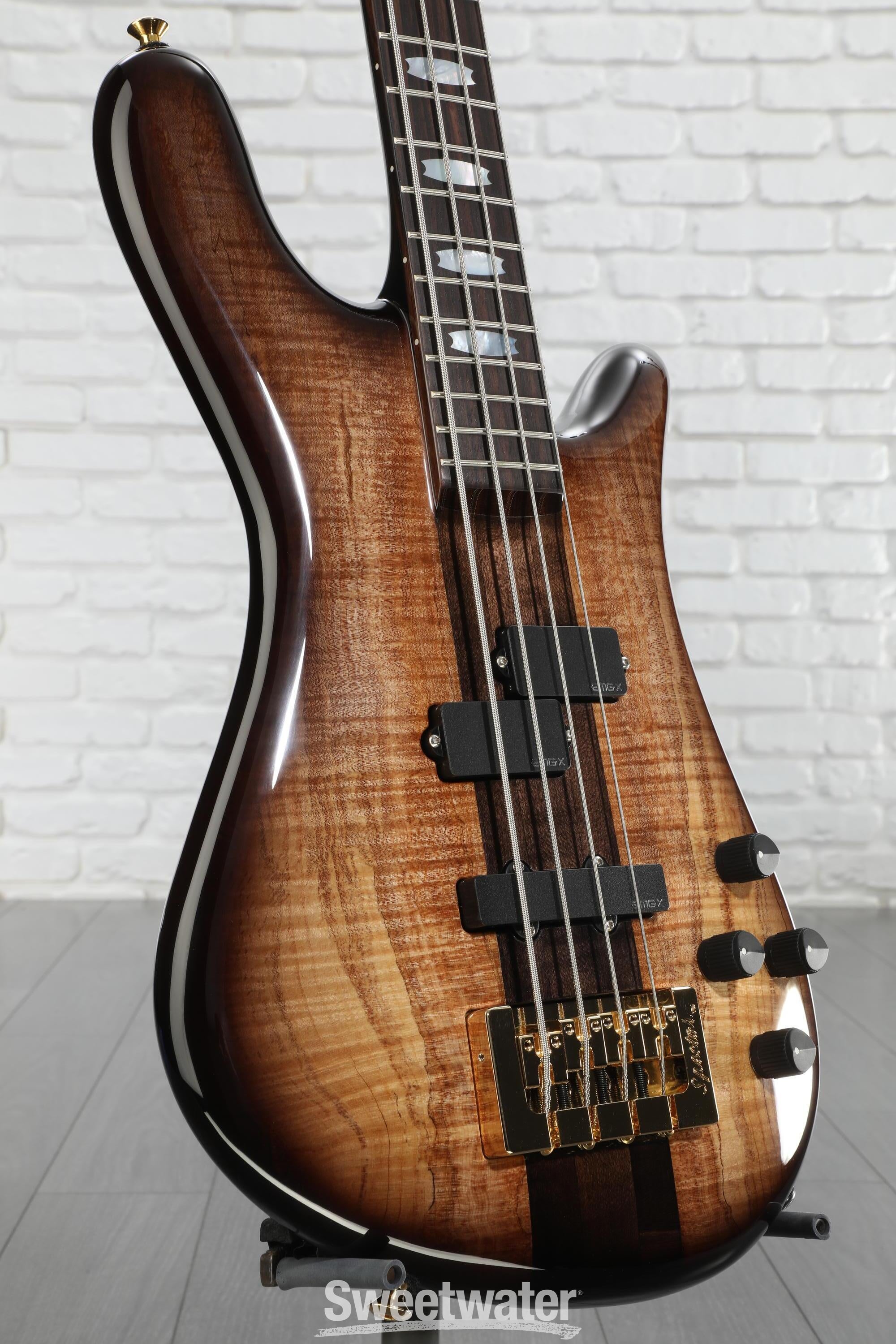 Spector USA NS-2 Electric Bass Guitar - Brown Edgeburst