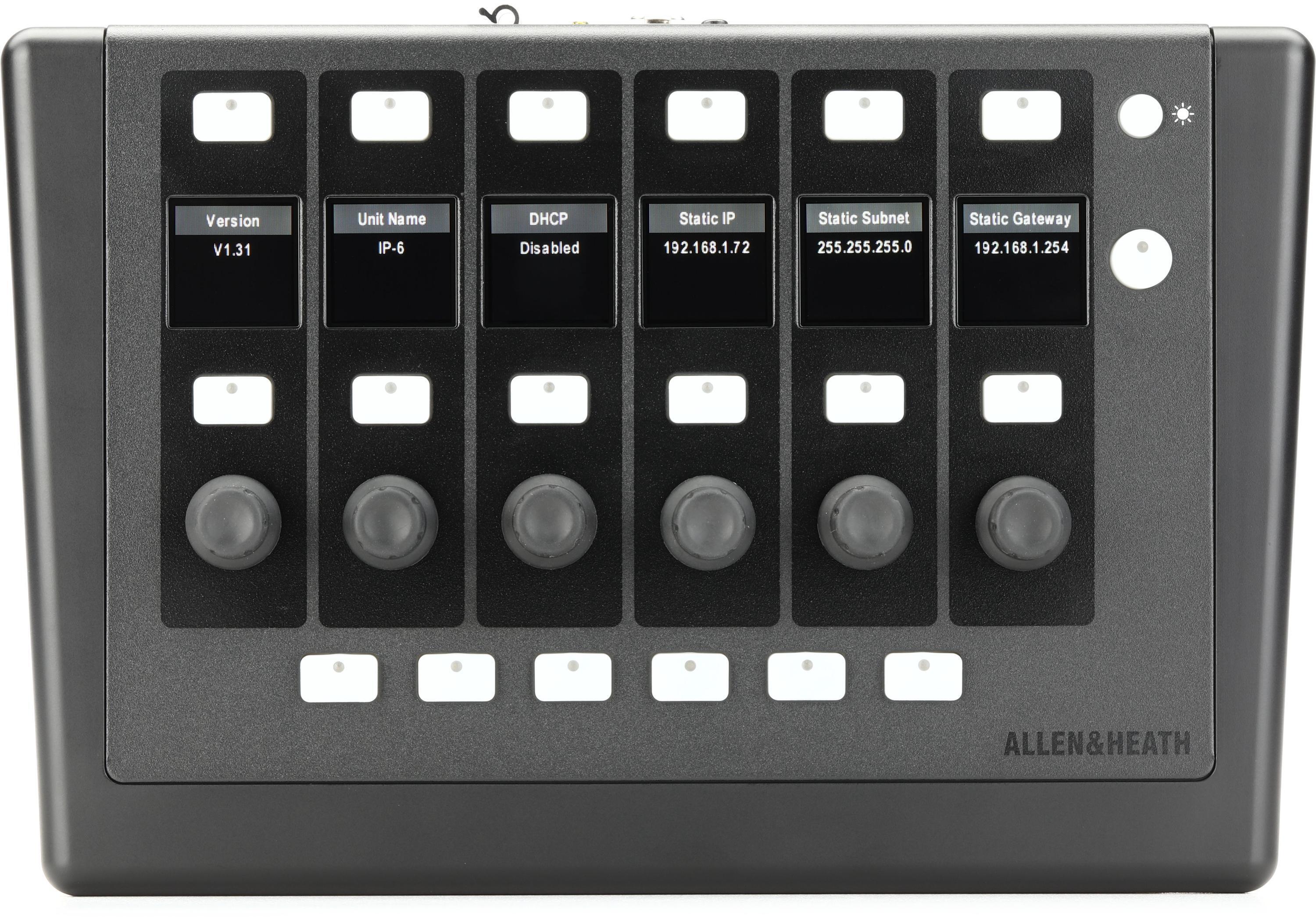 ALLEN & HEATH Contrôleur POE TCP/IP 6 roues codeuses pour dLive