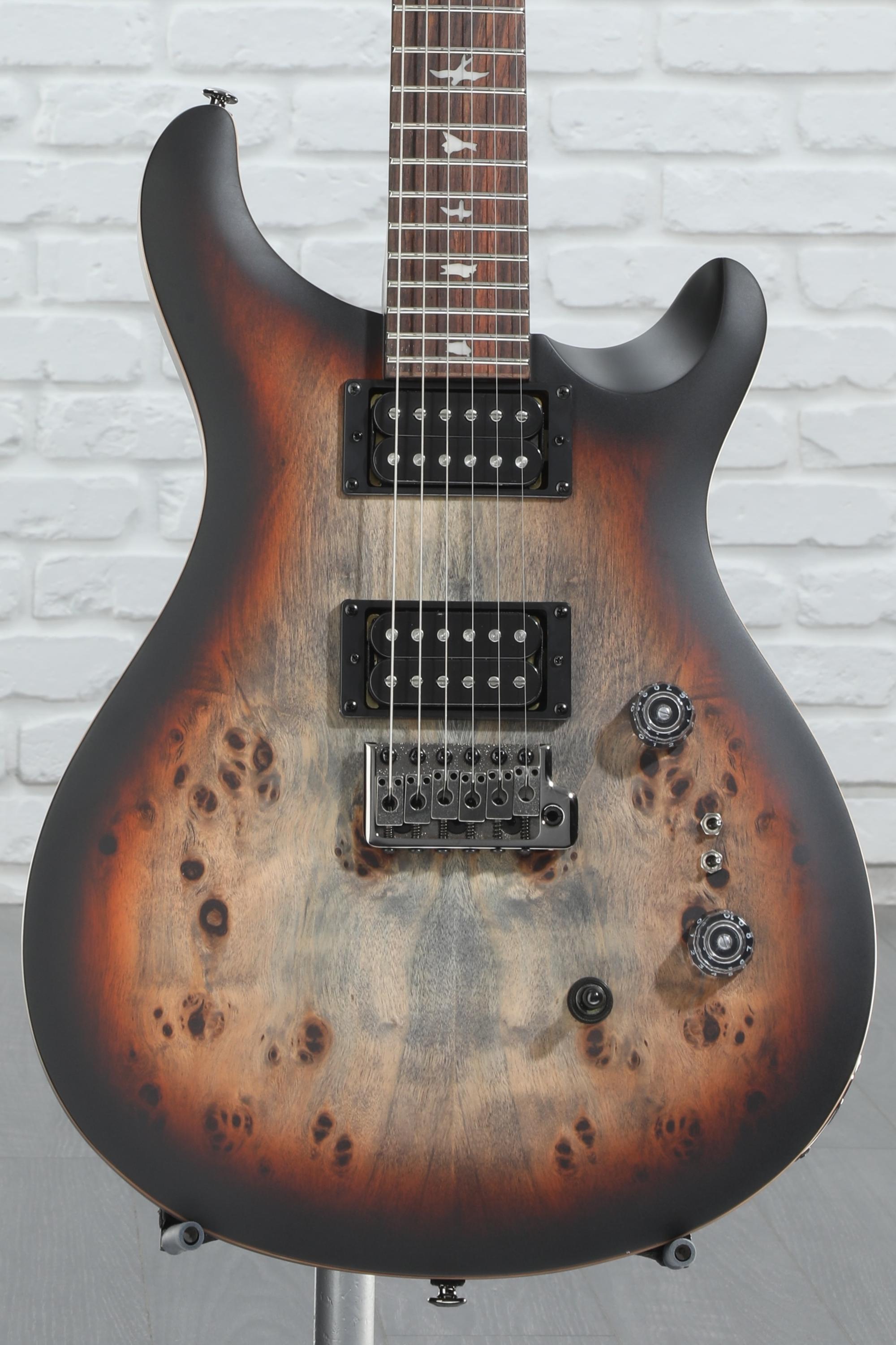 PRS SE Custom 24-08 Exotic Electric Guitar - Charcoal Cherry