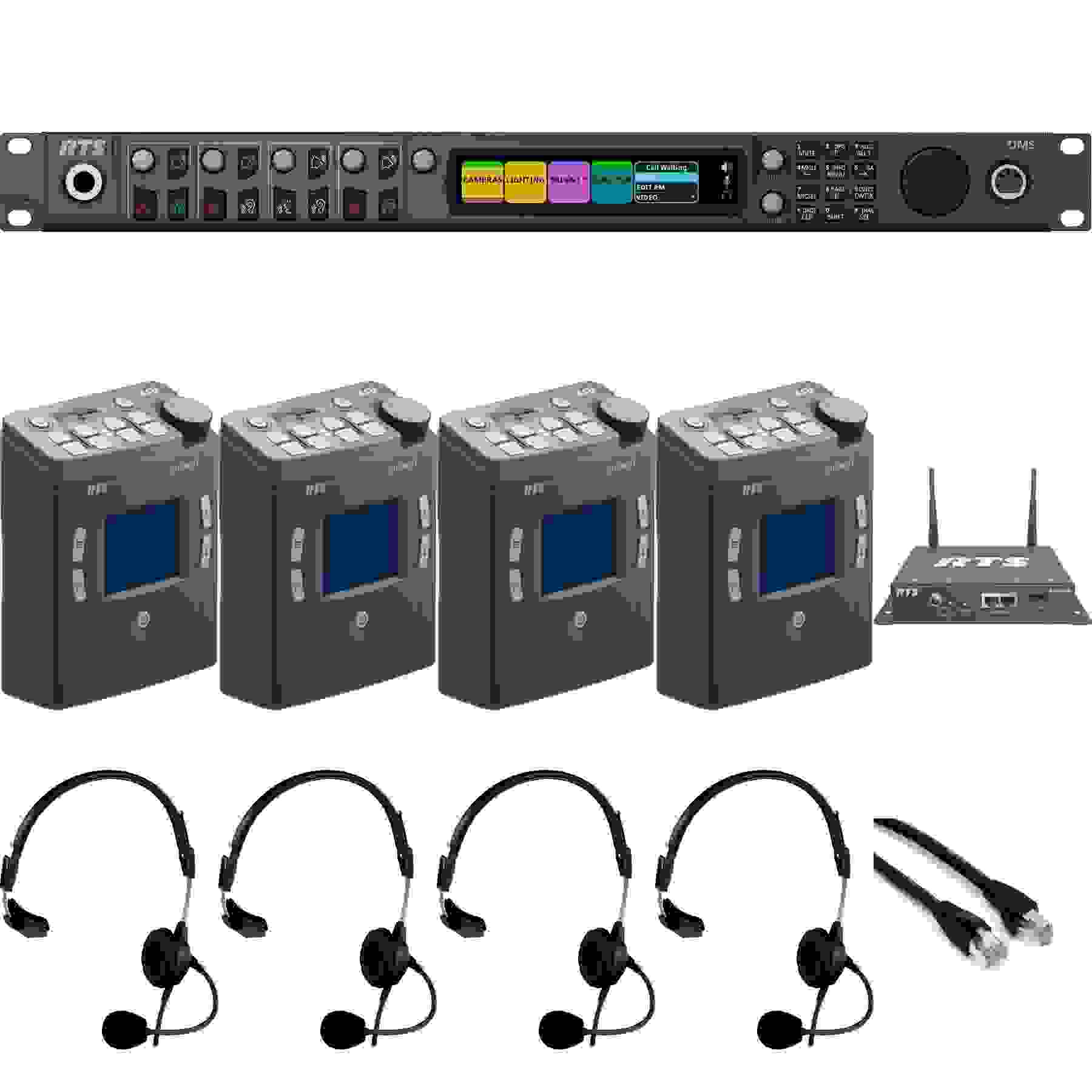 RTS OMS OMNEO 4 Bodypack Wireless Digital Intercom System | Sweetwater