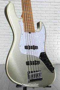 Sadowsky MetroExpress Vintage JJ 5-string Bass Guitar - Solid Champagne Metallic, Maple Fingerboard