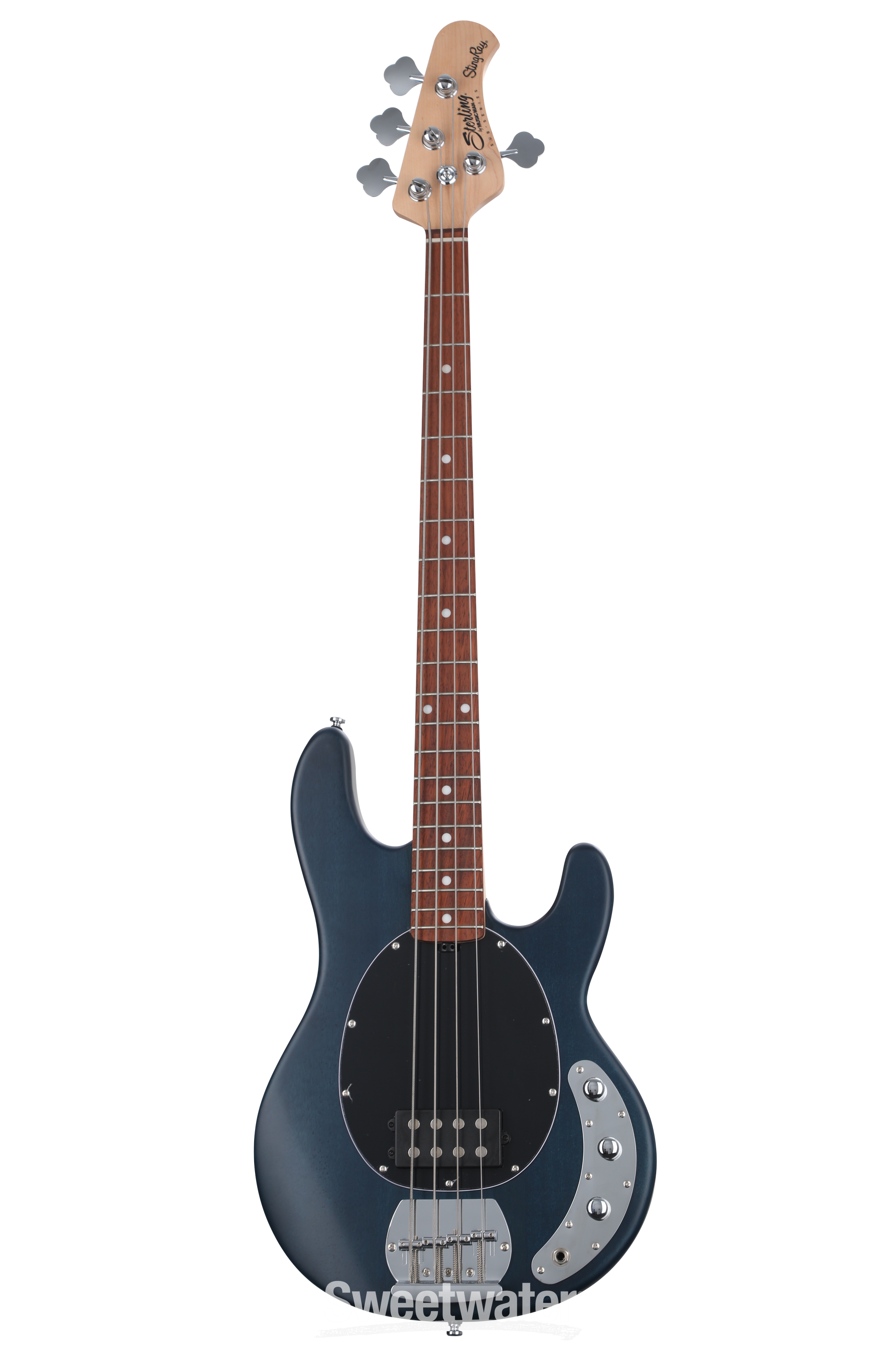 Sterling By Music Man StingRay RAY4 Bass Guitar - Blue Satin