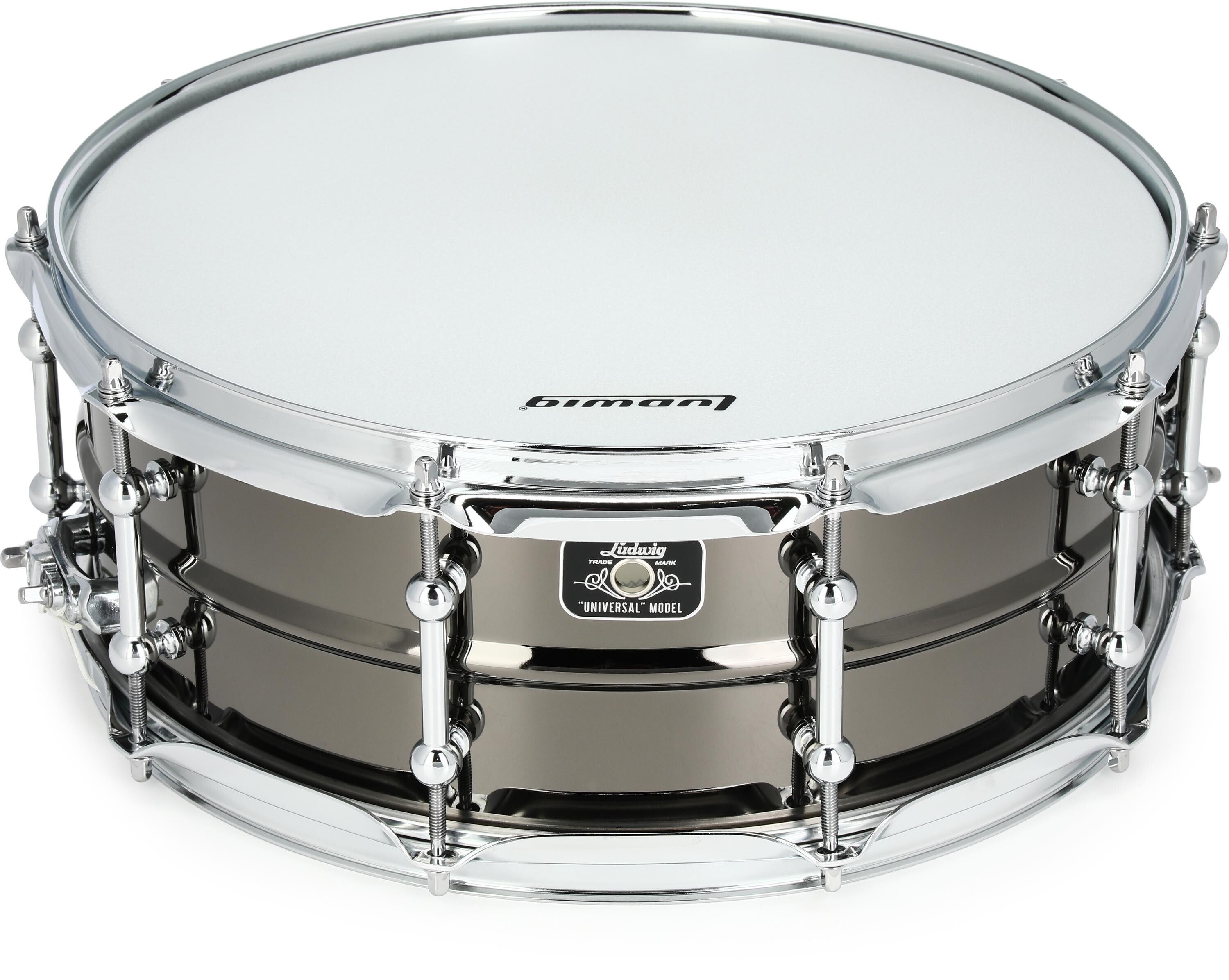 Ludwig Universal Black Brass Snare Drum - 8 x 14-inch - Polished