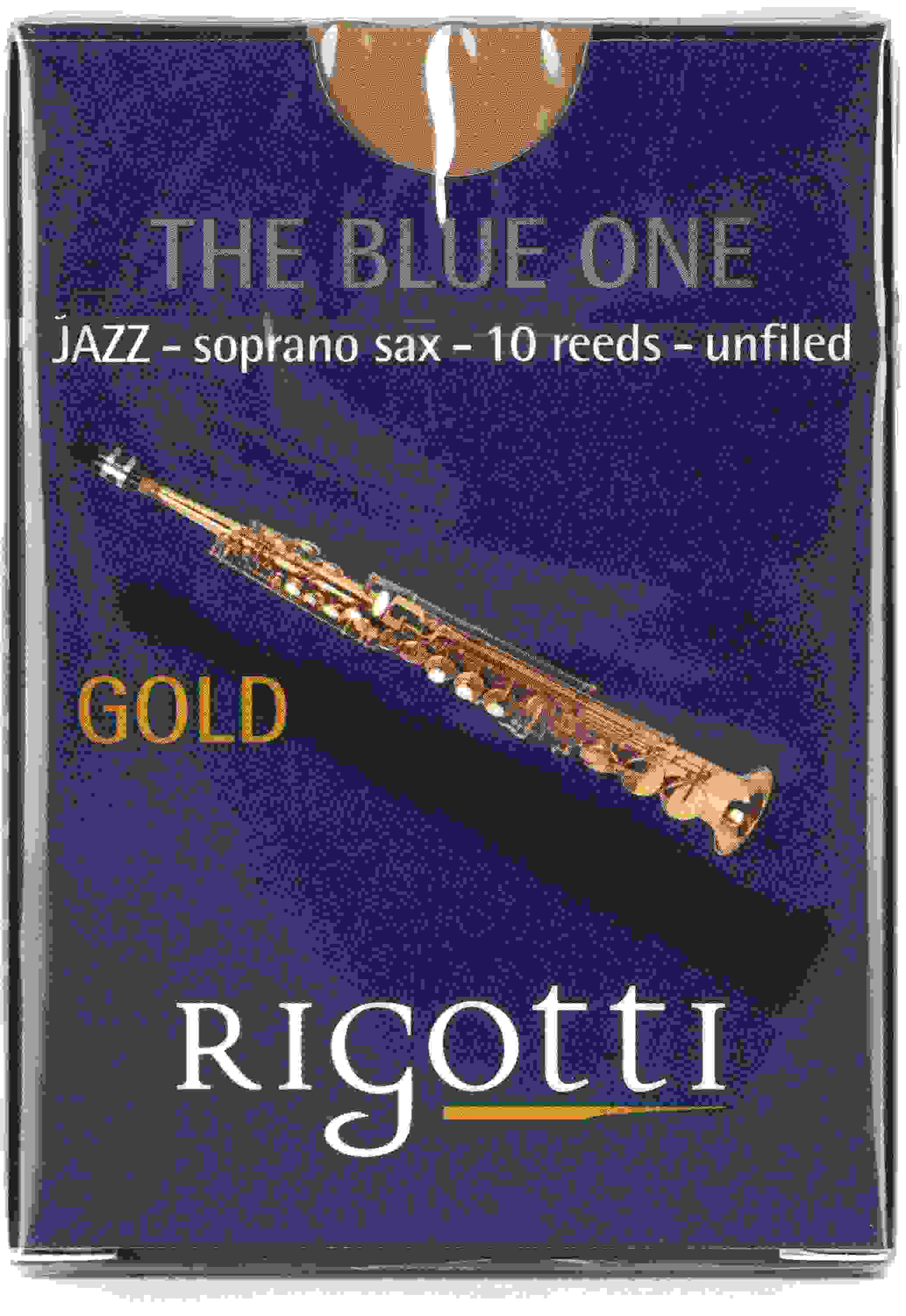 Rigotti RG.JSS Gold Jazz Soprano Saxophone Reeds - 4 Strong (10-pack ...