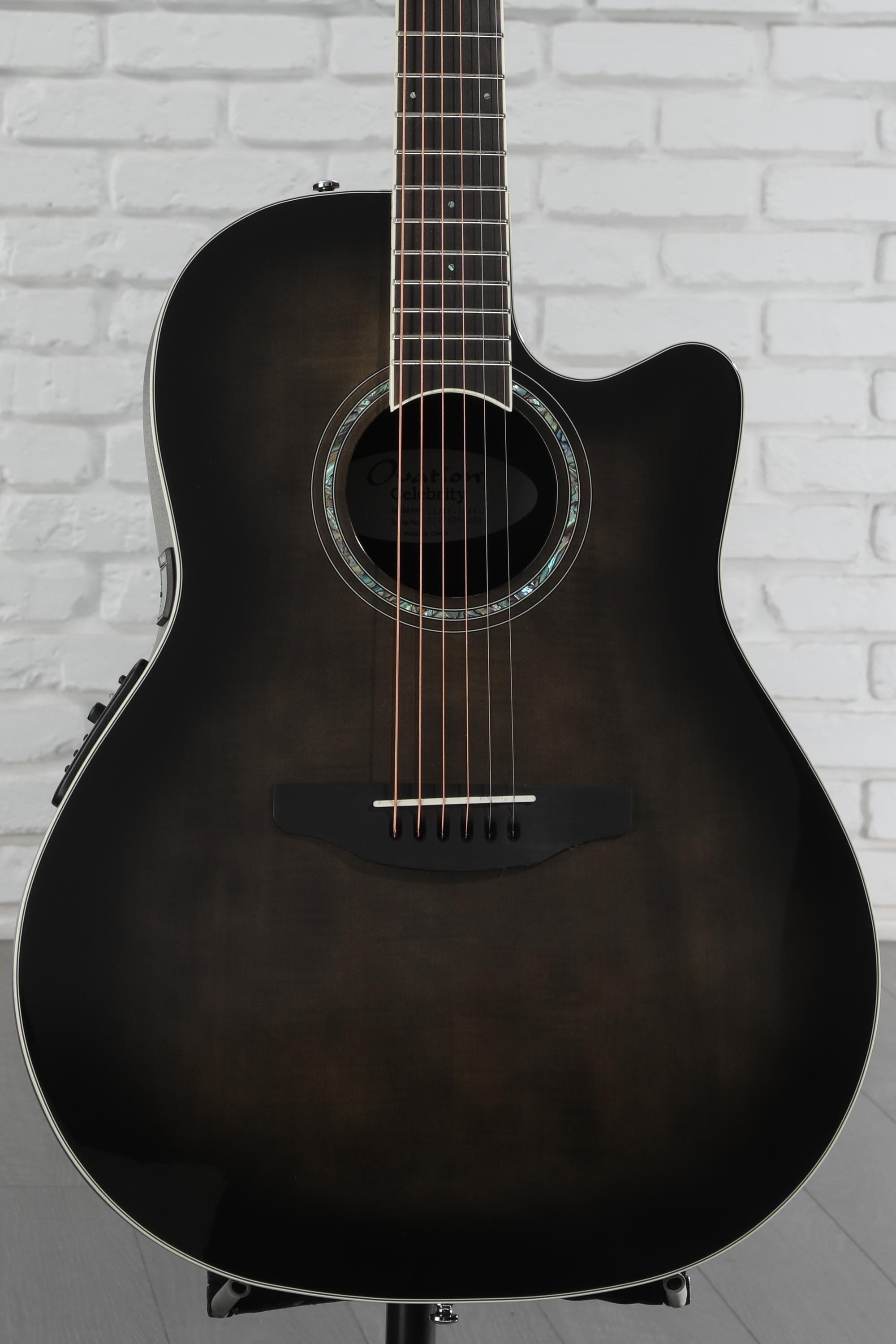 OVATION オベーション CS24P-ABLKW Celebrity Ovation Celebrity Standard Plus Mid-Depth Acoustic-Electric