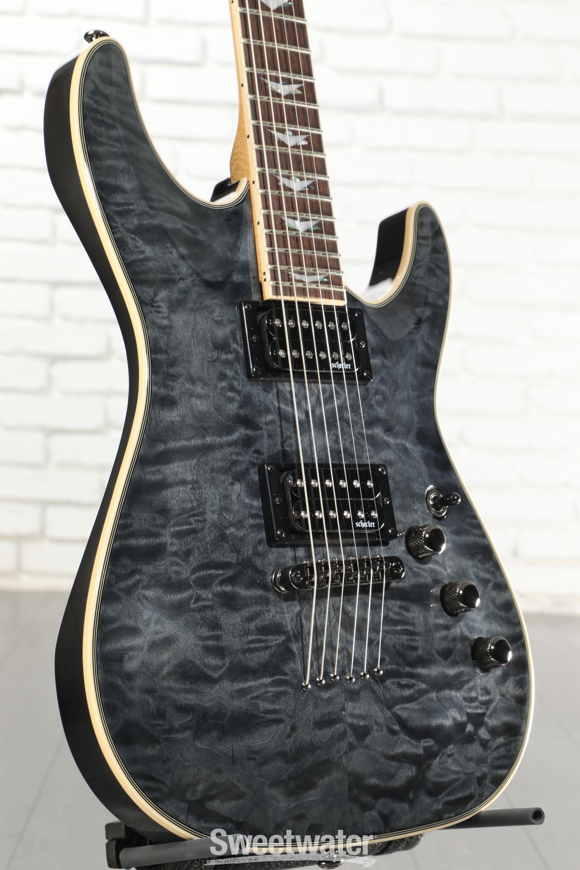 Schecter Omen Extreme-6 Electric Guitar - See-Thru Black | Sweetwater