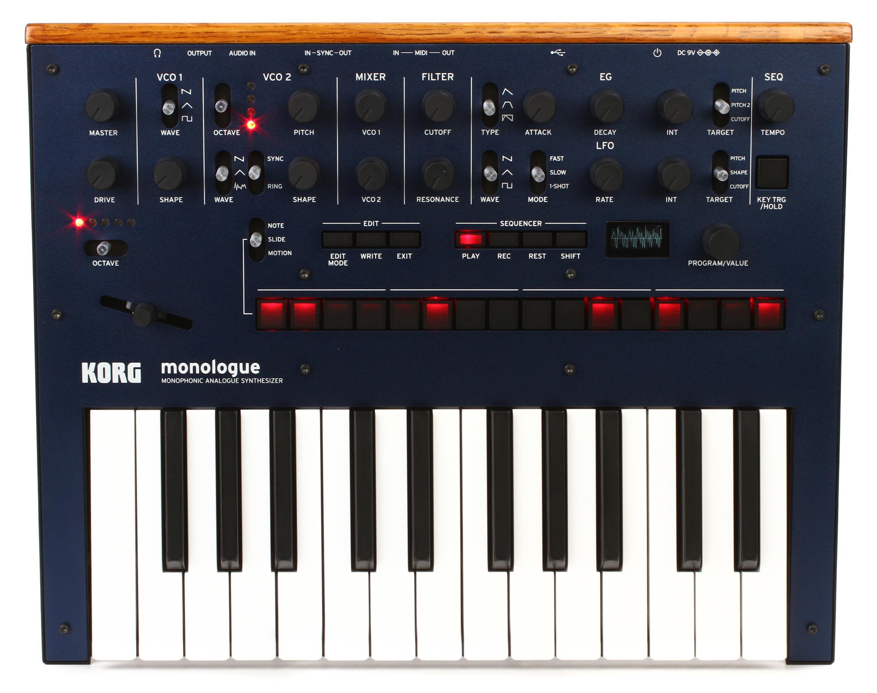 Korg monologue Analog Synthesizer - Blue | Sweetwater