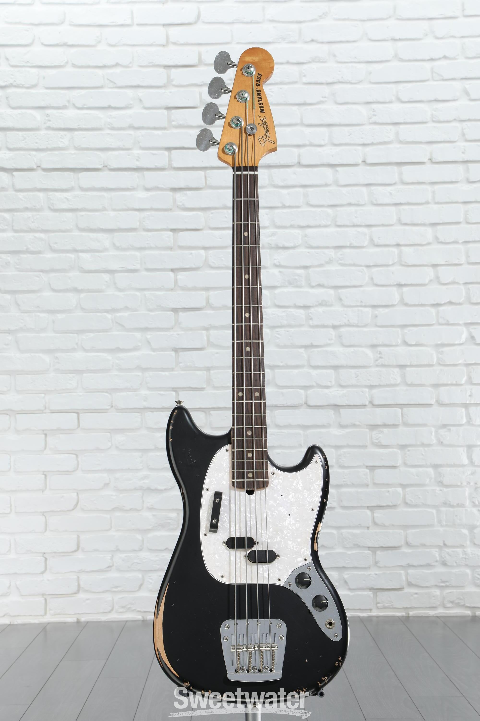 品良く着こなすため Fender JMJ Sweetwater | Black - Bass Mustang Worn Road ベース