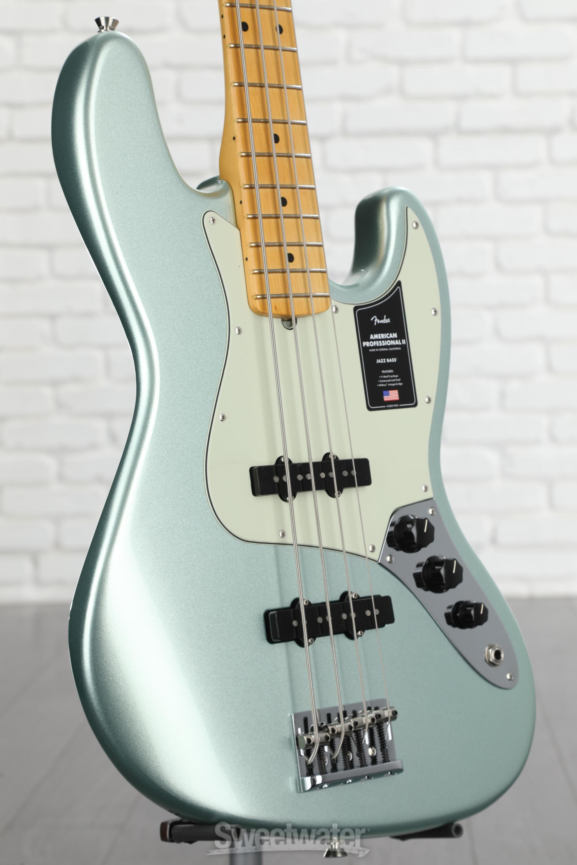 Fender American Professional II Jazz Bass - Mystic Surf Green with