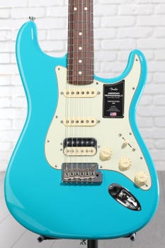 Product Image - This Item - Fender American Professional II Stratocaster HSS - Miami Blue with Rosewood Fingerboard