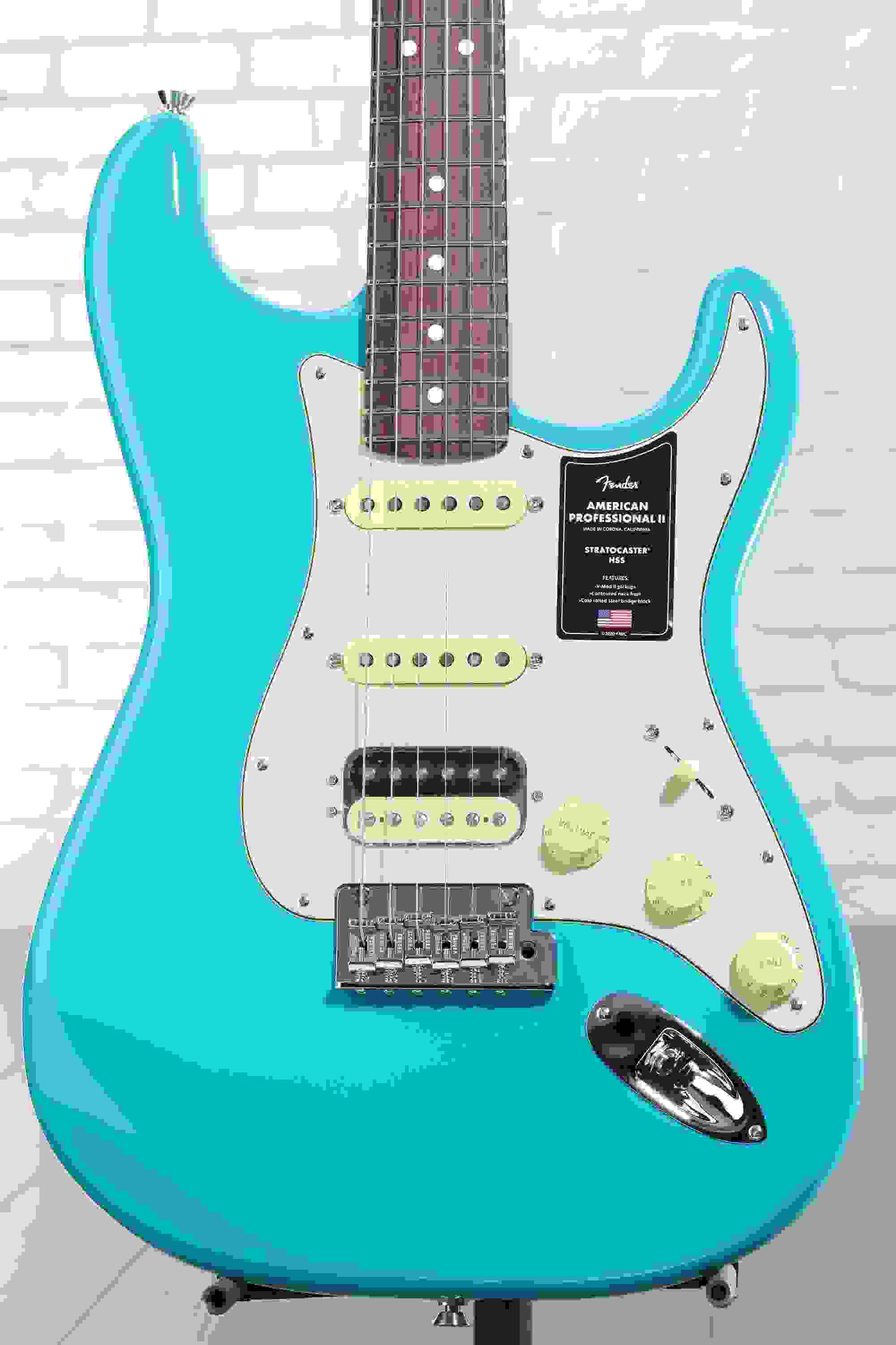 Fender American Professional II Stratocaster HSS - Miami Blue with Rosewood Fingerboard