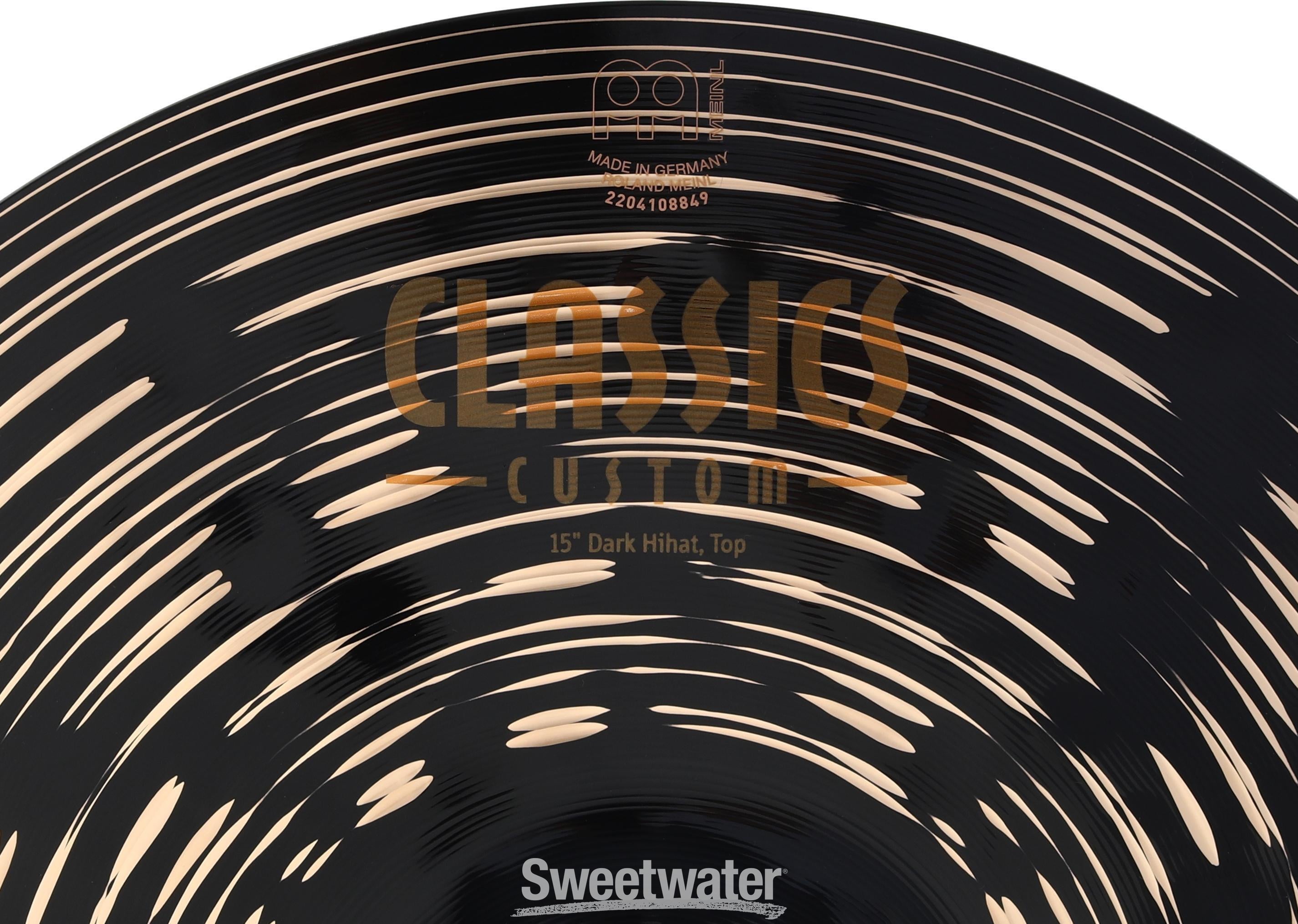 Meinl Cymbals 15 inch Classics Custom Dark Hi-hat Cymbals | Sweetwater