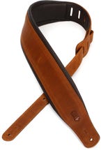 Product Image - This Item - Levy's PM32CH-TAN 3-inch Wide Garment Leather Guitar Strap - Tan Sweetwater Exclusive