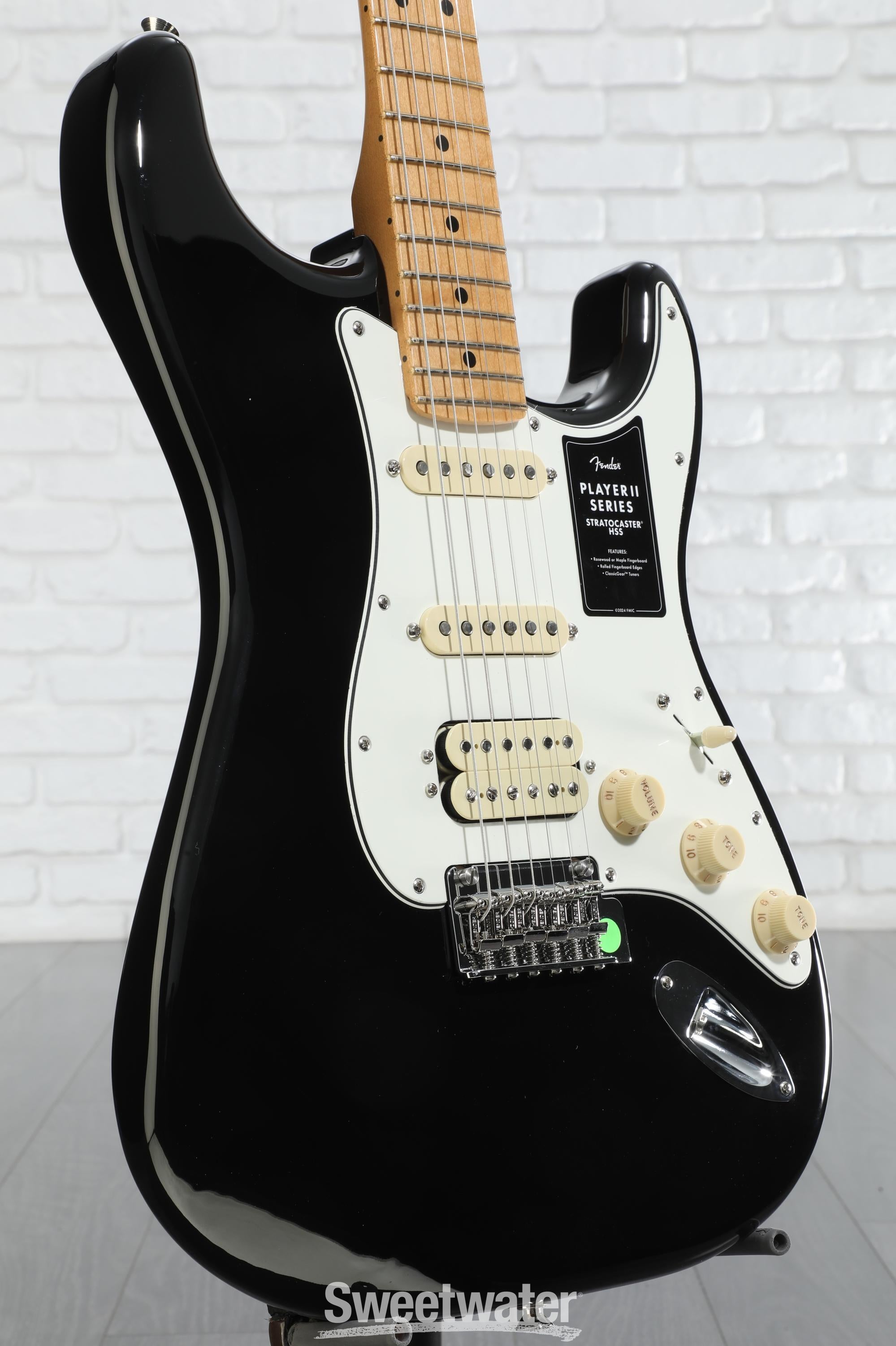 Fender Player II Stratocaster HSS Electric Guitar - Black