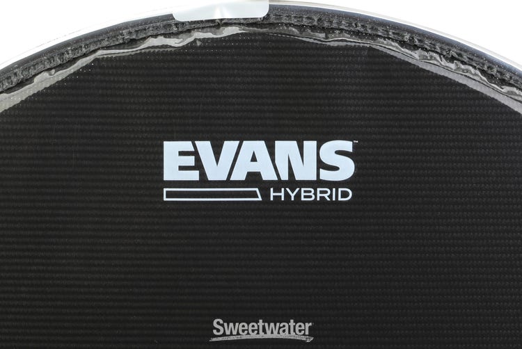Evans Hybrid Black Marching Drumhead - 14 inch
