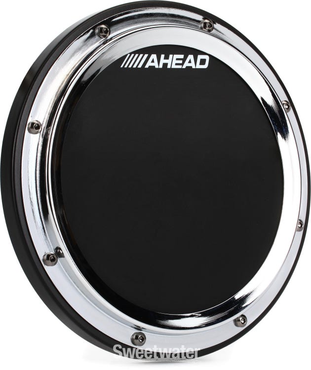 Ahead S-Hoop Marching Pad with Snare Sound - 10 inch - Chrome