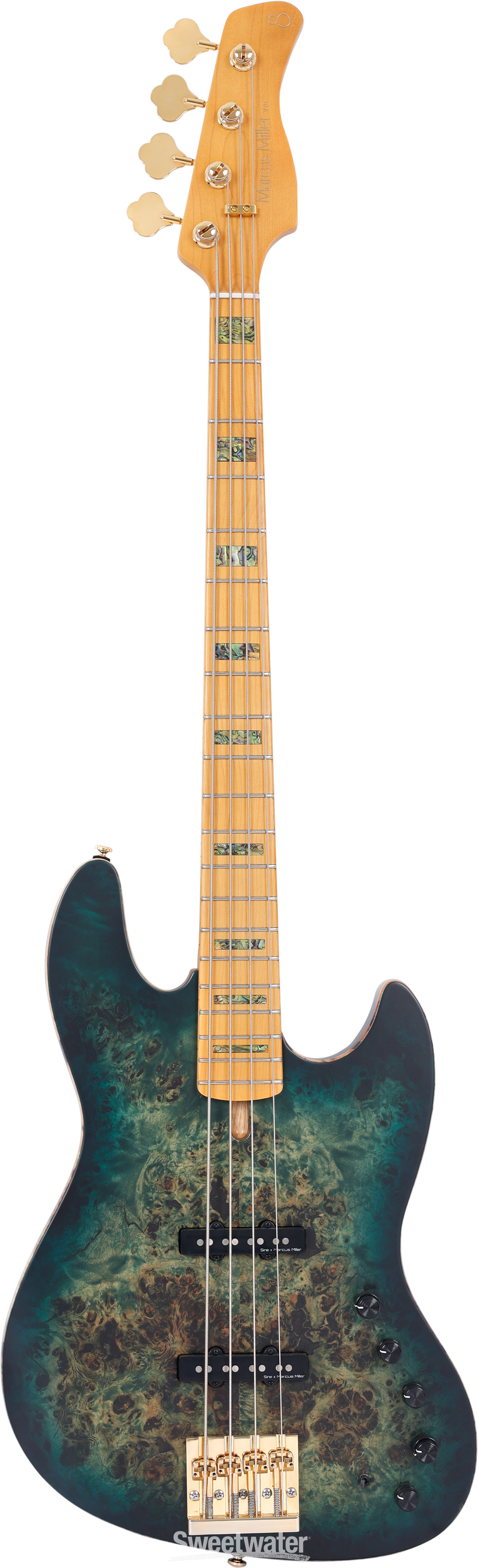 Sire Marcus Miller V10 4-string Bass Guitar - Trans Green Satin 