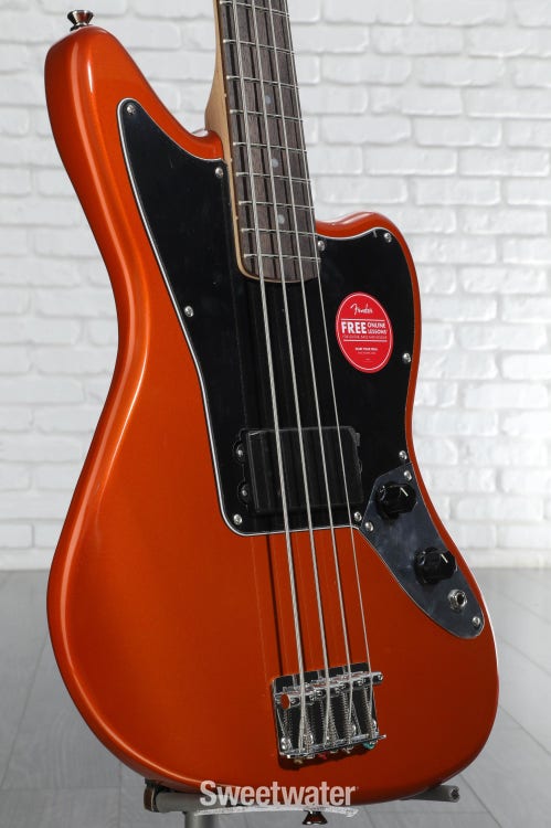 Squier Affinity Series Jaguar Bass H - Metallic Orange, Sweetwater Exclusive