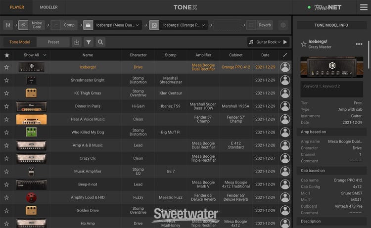 IK Multimedia TONEX Max Amp/Cab/Pedal Modeling Software