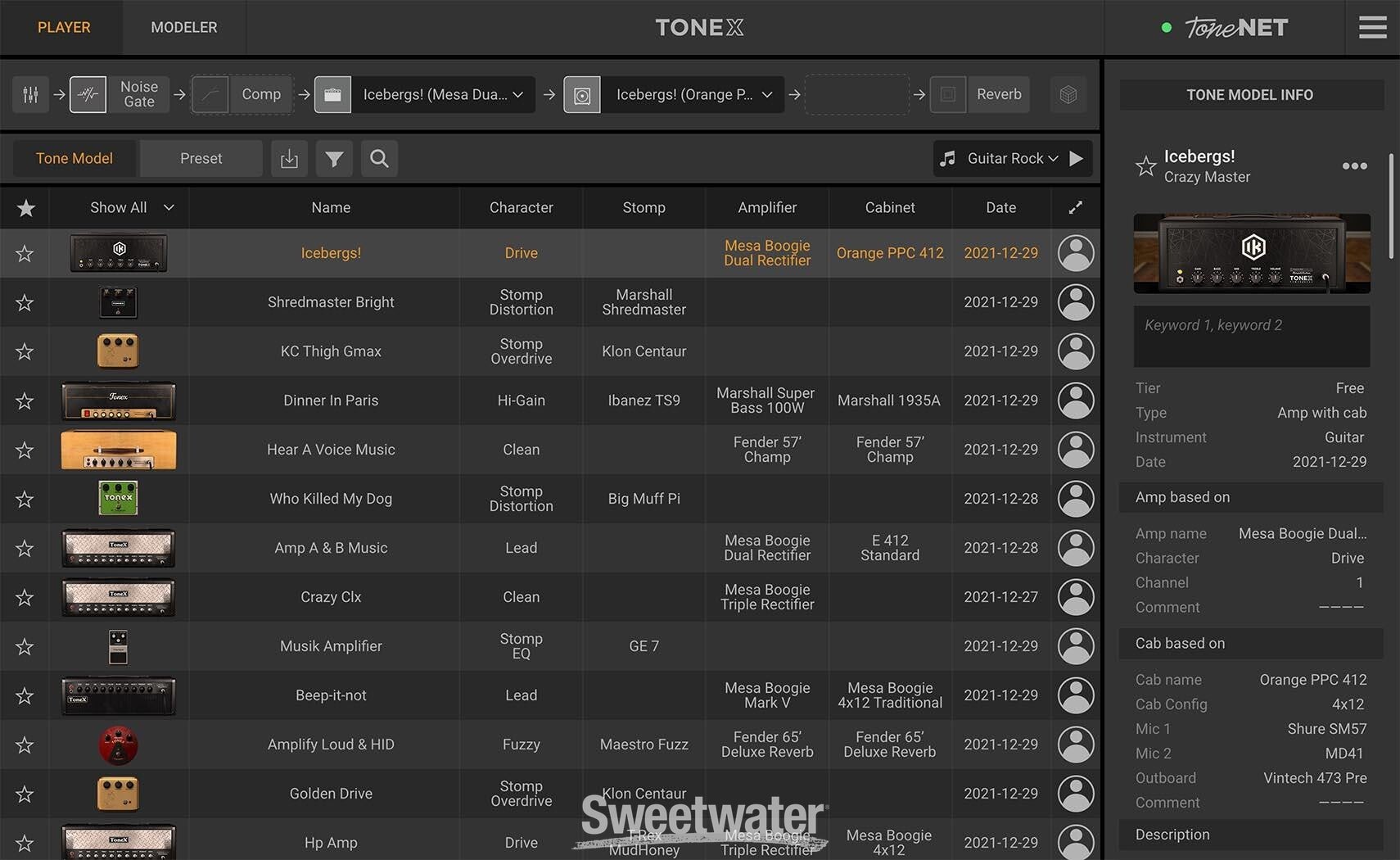 IK Multimedia TONEX Amp/Cab/Pedal Modeling Software