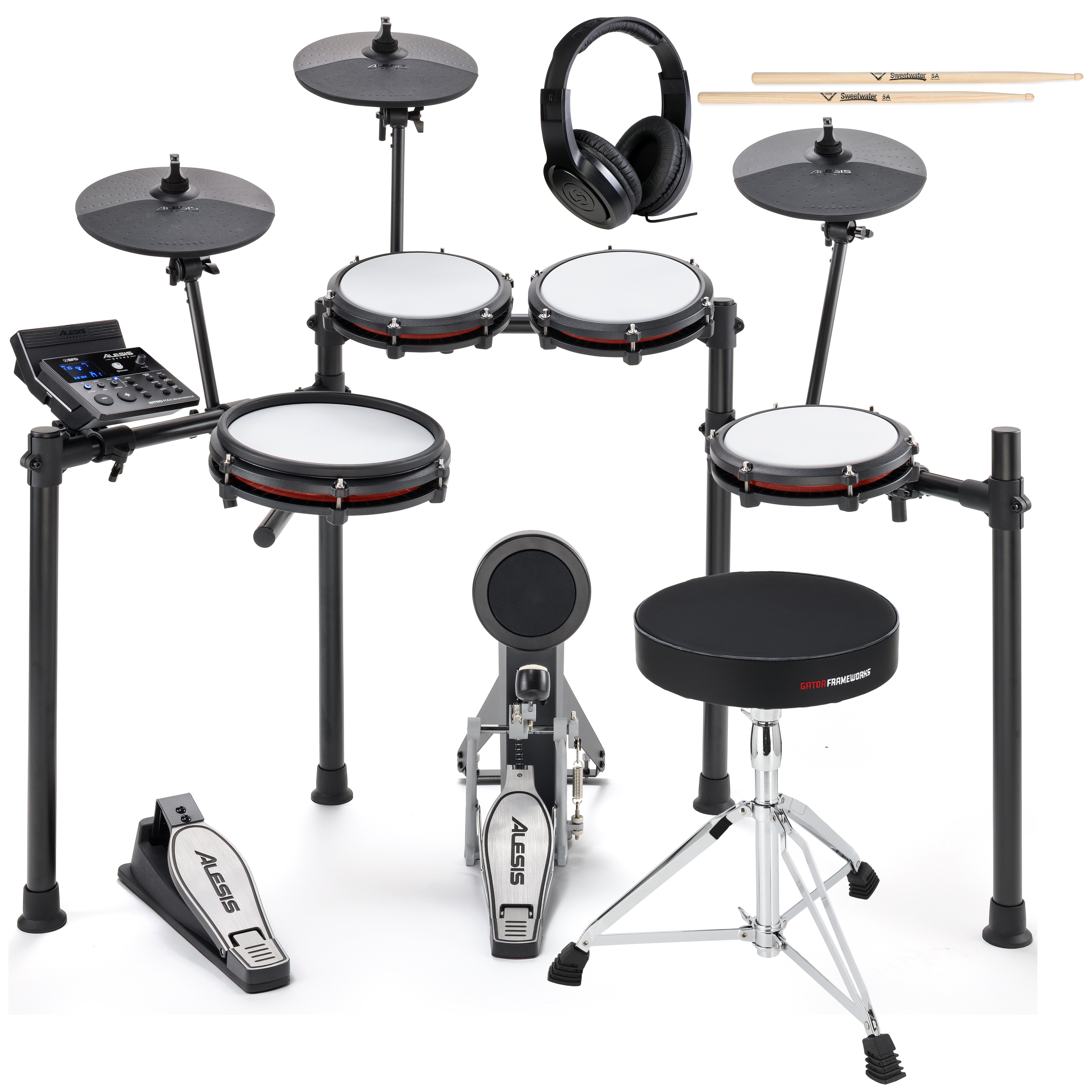 その他 ALESIS NITRO MESH KIT Alesis Nitro Mesh 8-Piece Electronic Drum Kit with Mesh