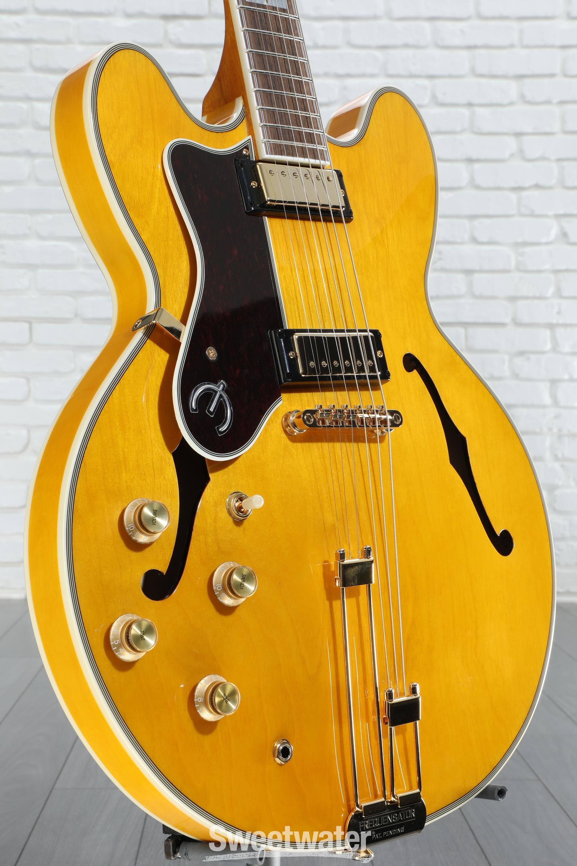 Photo of Epiphone Sheraton Frequensator Left-handed Semi-hollowbody Electric Guitar - Natural