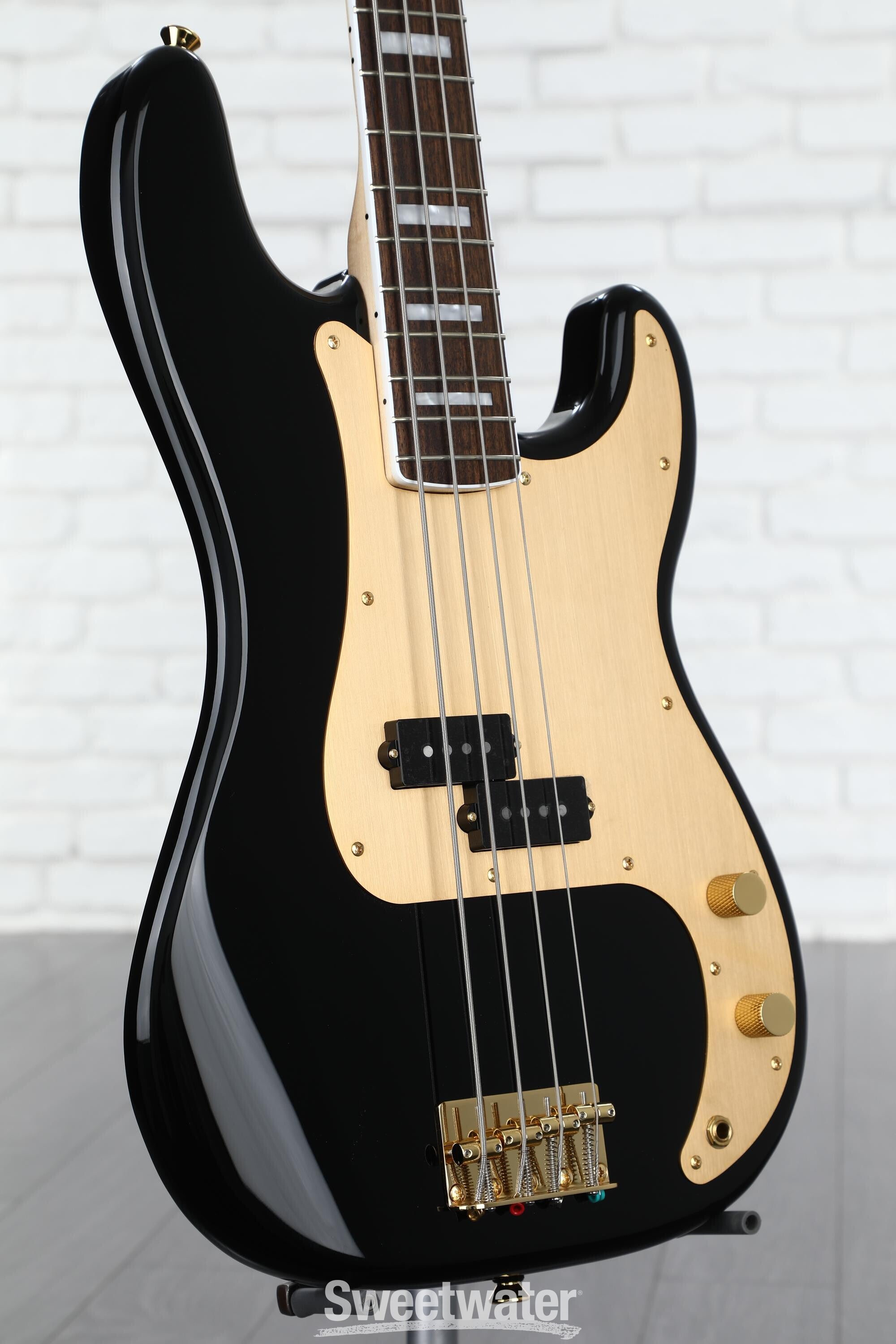 Squier 40th Anniversary Gold Edition Precision Bass - Black