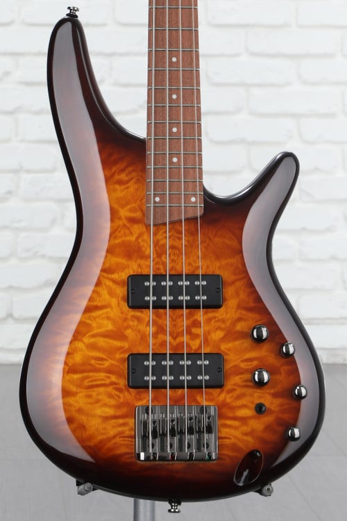 Ibanez Standard SR400EQM Bass Guitar - Dragon Eye Burst | Sweetwater 