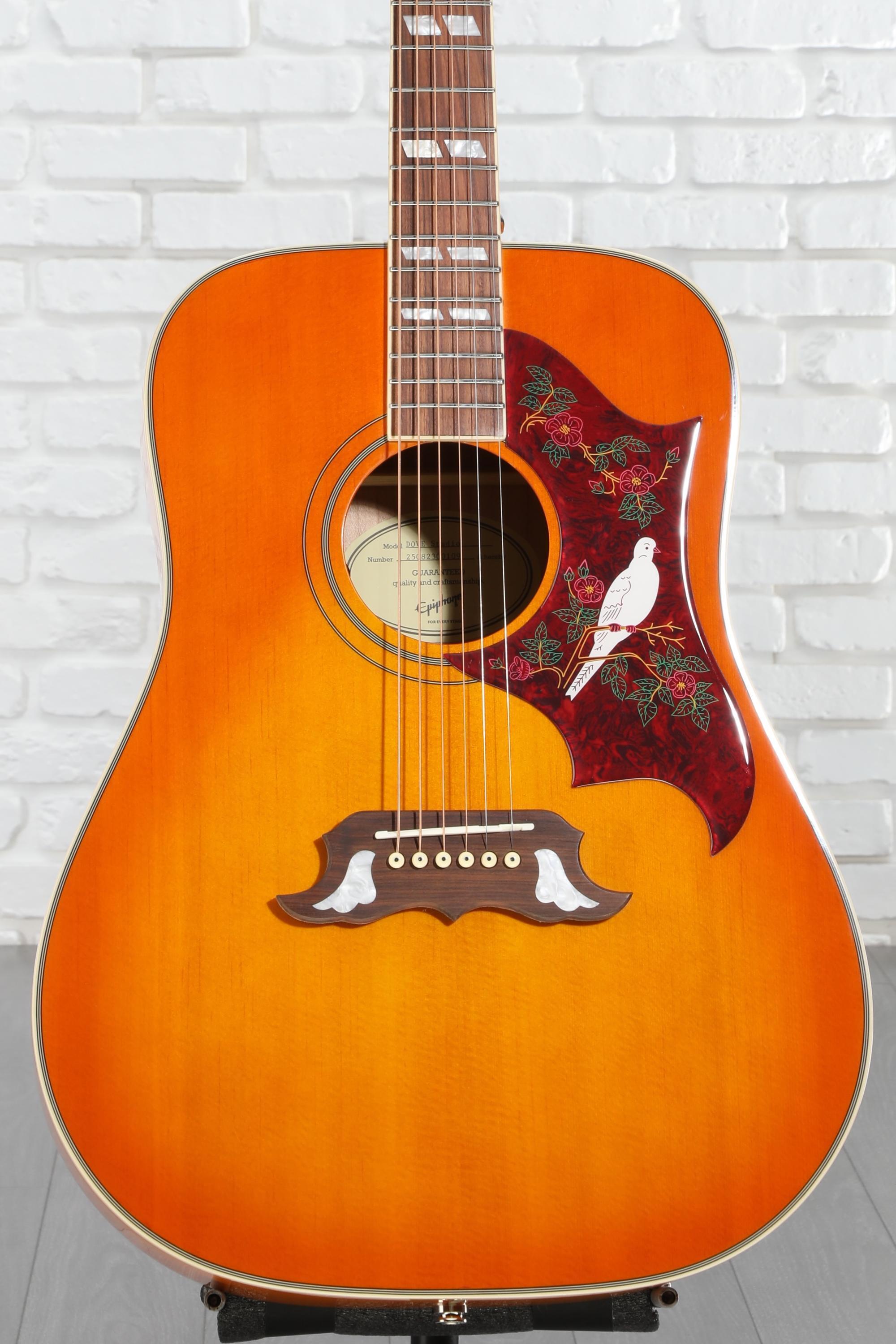 エピフォン DOVE-NA Epiphone Dove Studio Acoustic-electric Guitar - Violin Burst