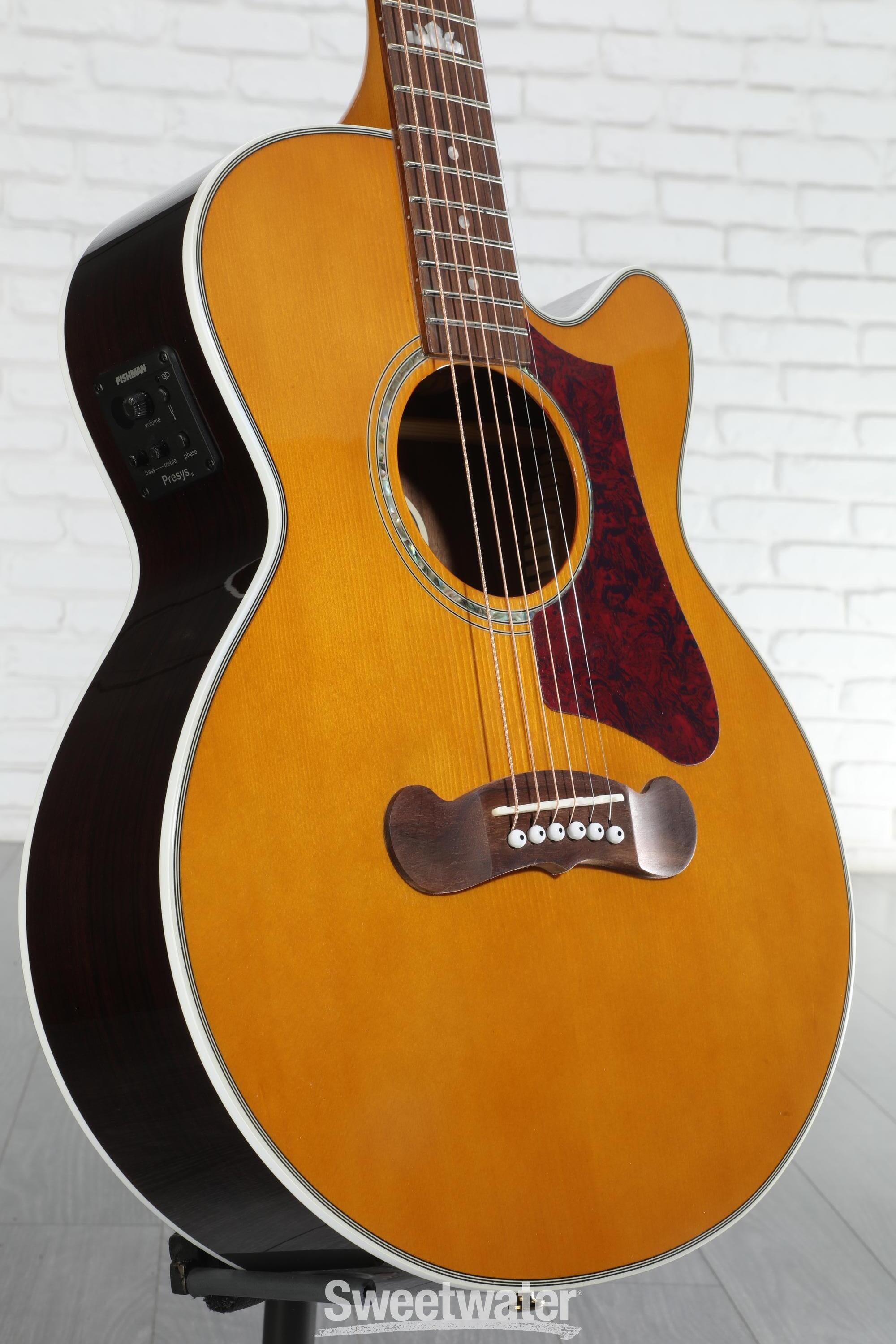 自信あり Epiphone EJ-200 ビンテージナチュラル Epiphone J-200 EC Studio Parlor - Vintage Natural | Sweetwater