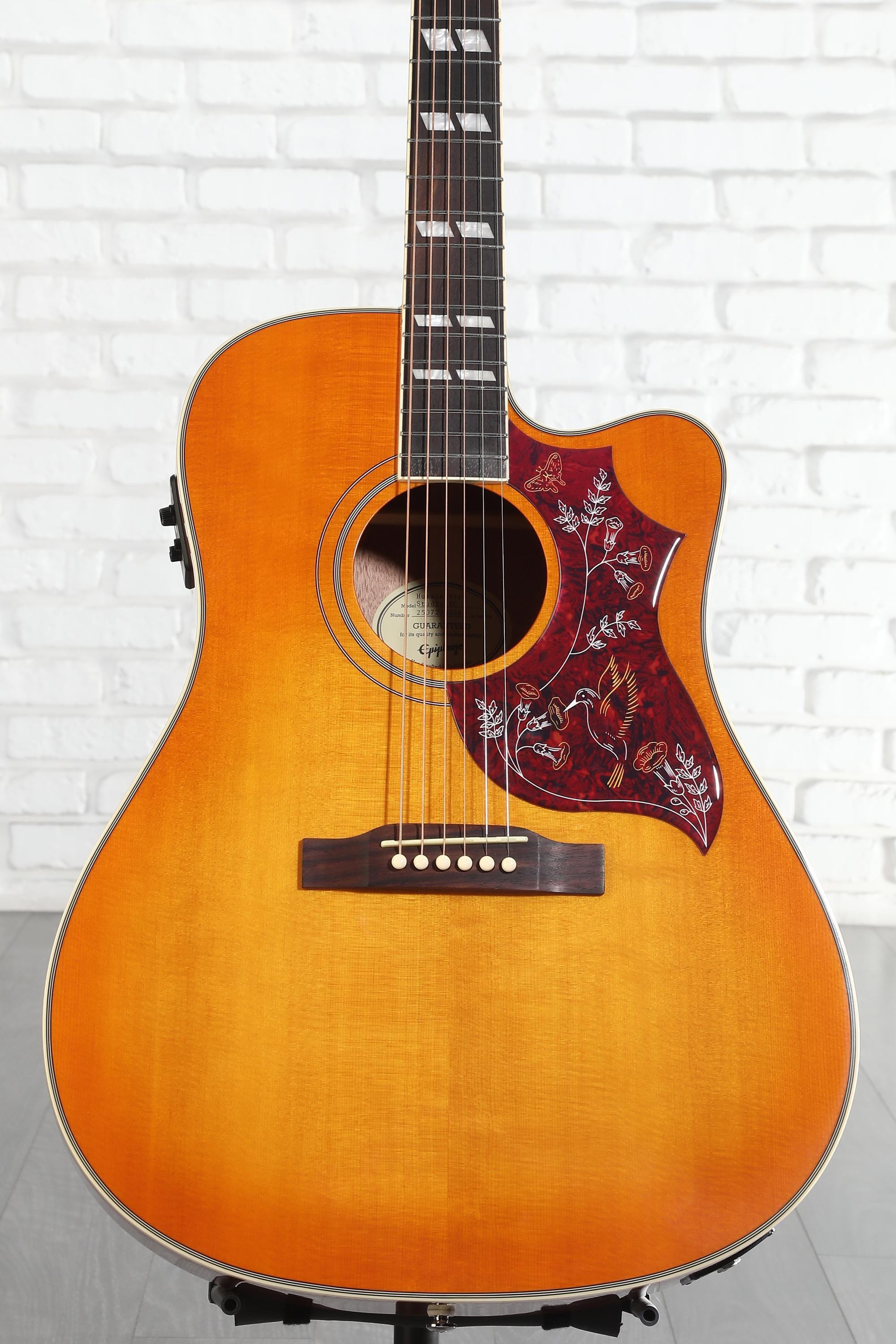 Epiphone Hummingbird Studio EC Acoustic-electric Guitar - Heritage