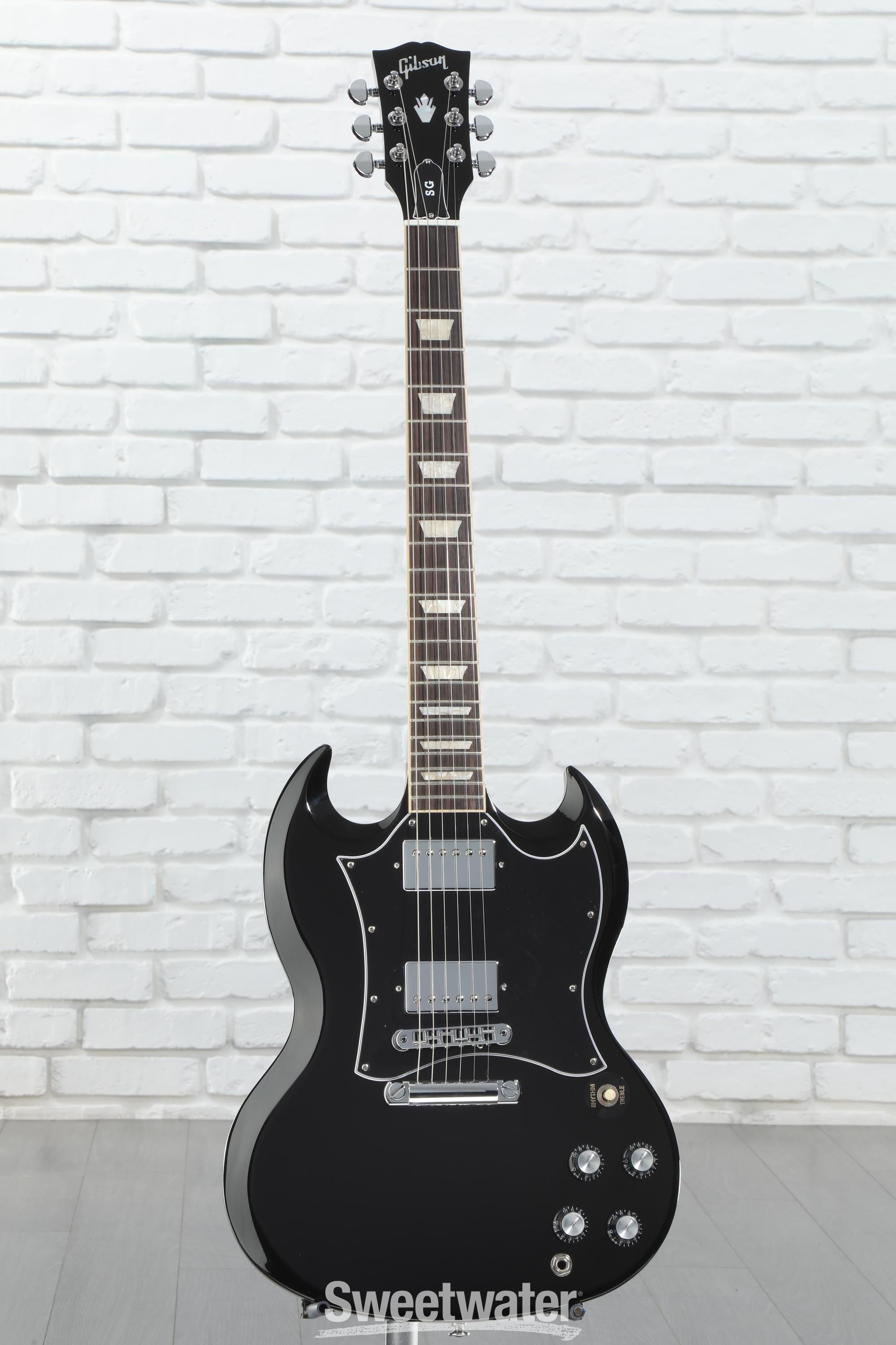 Gibson SG Standard Electric Guitar - Ebony | Sweetwater Gibson SG Standard Electric Guitar - Ebony | Sweetwater