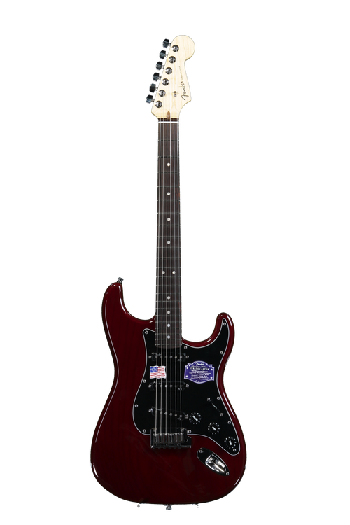 Fender American Deluxe Ash Strat - Wine Transparent | Sweetwater