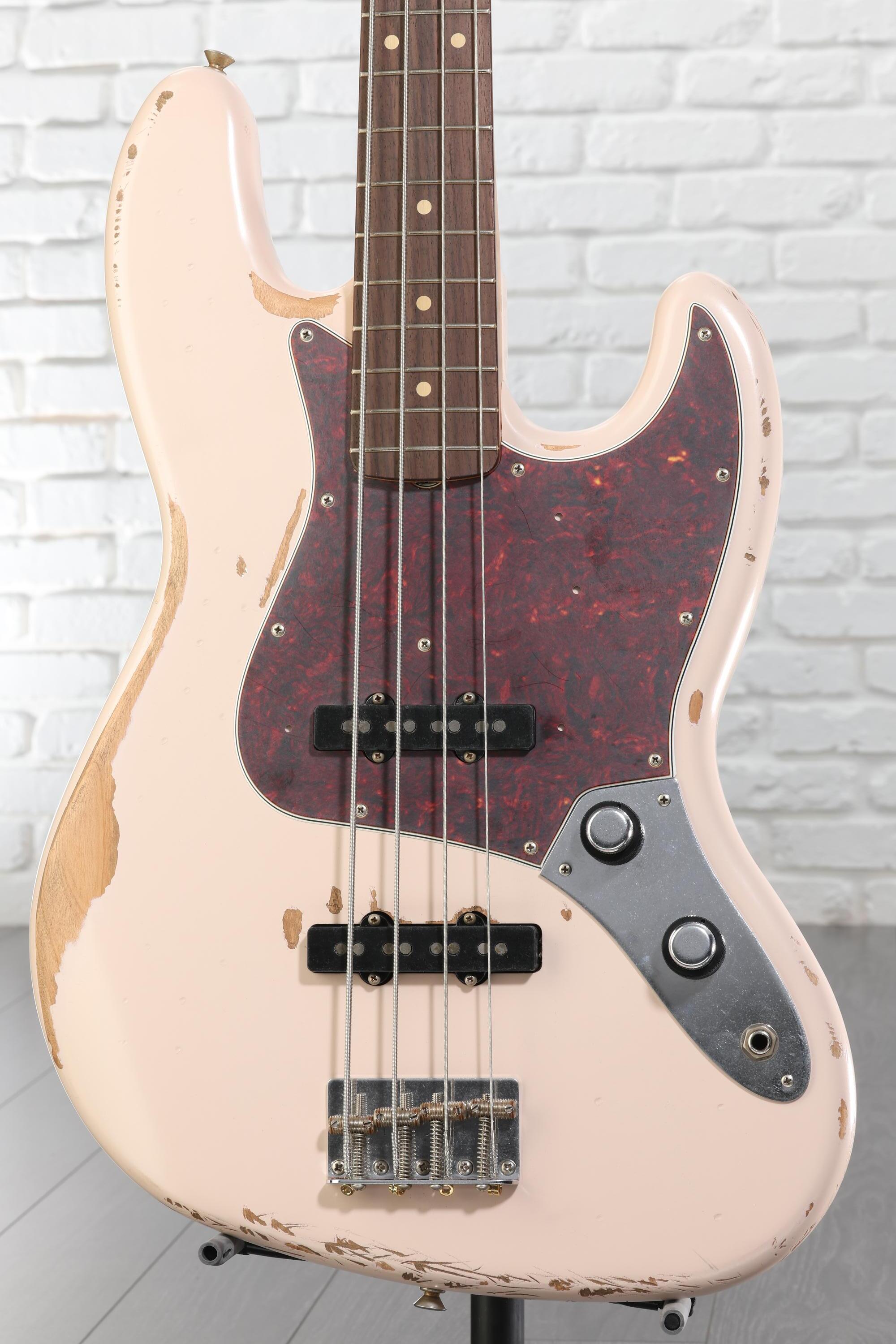Fender Flea Jazz Bass - Shell Pink, Road Worn | Sweetwater