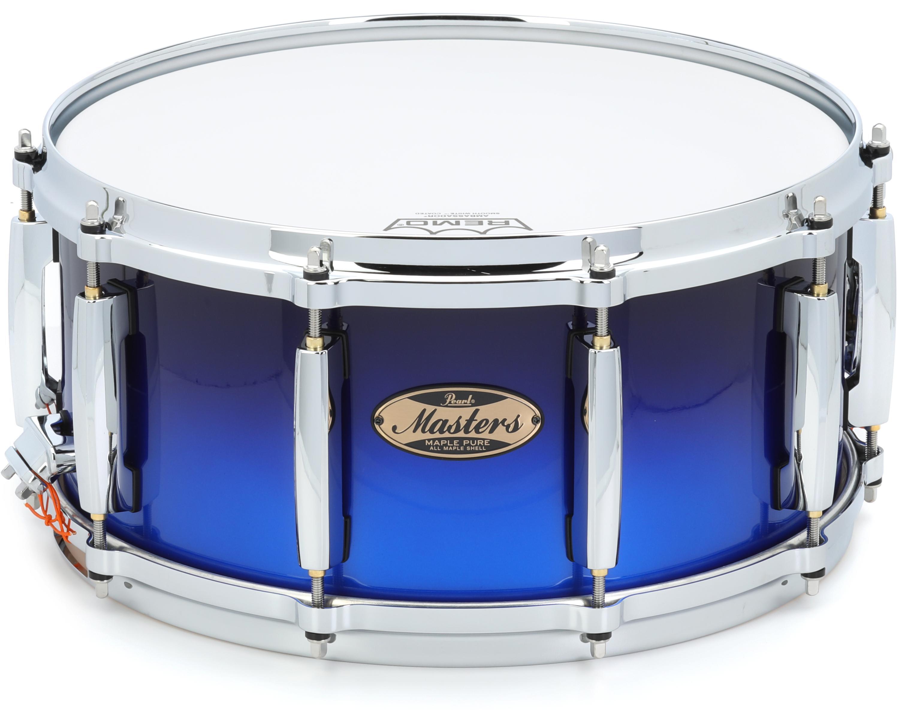 Pearl Masters Maple Pure Snare Drum - Kobalt Blue Fade Metallic