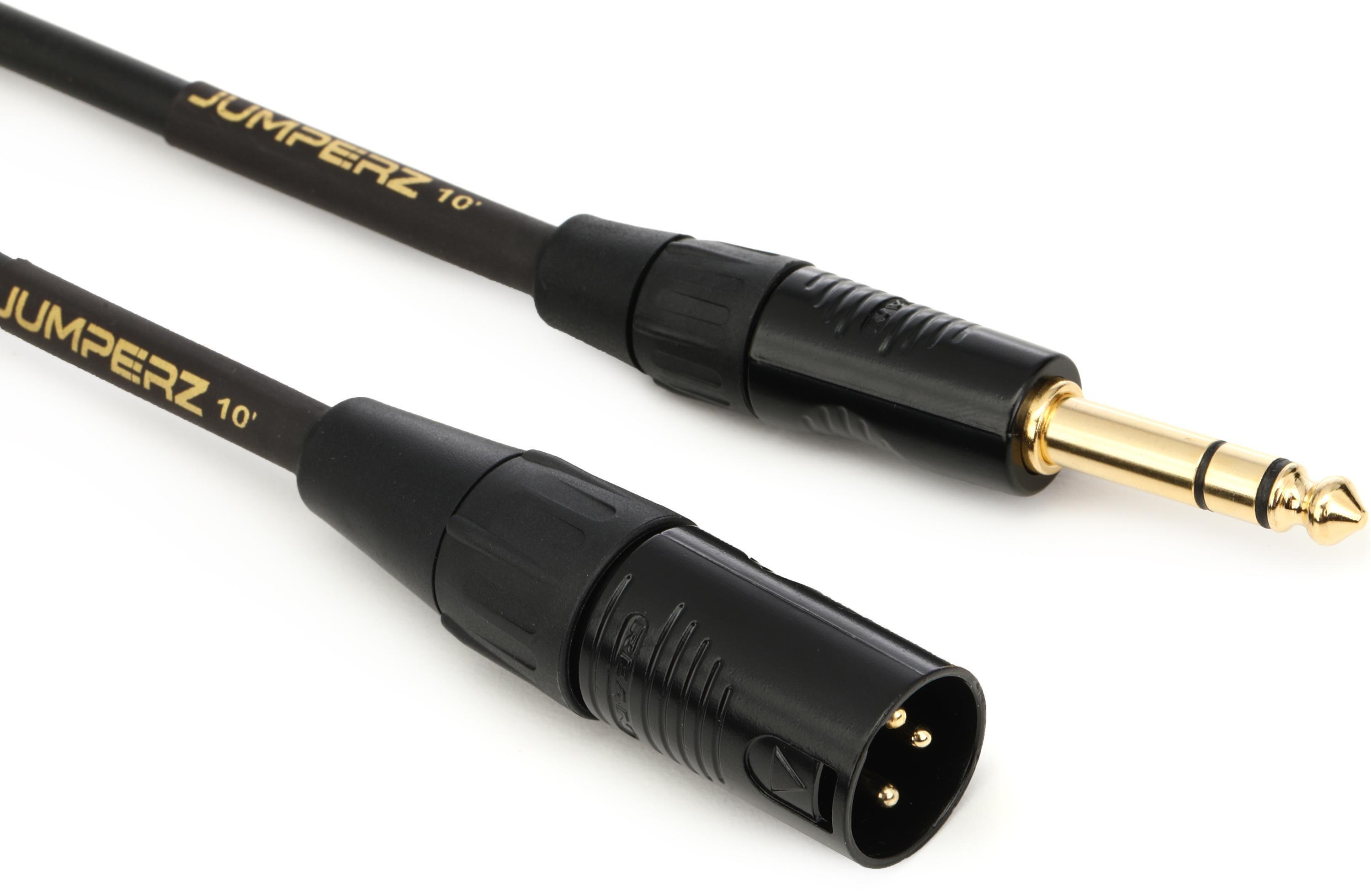 Photo of JUMPERZ JGTRSXM-10 Gold TRS-XLRM Patch Cable - 10 foot