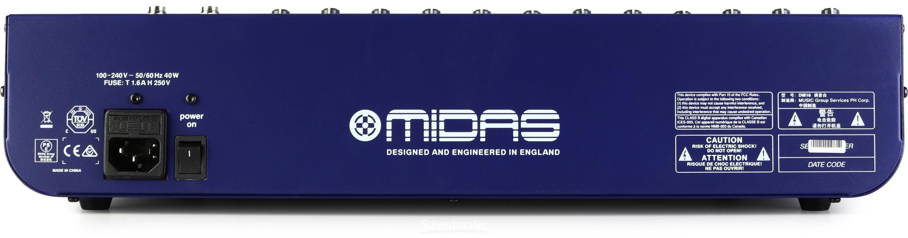 Midas DM16 16-channel Analog Mixer | Sweetwater Midas DM16 16-channel Analog Mixer | Sweetwater