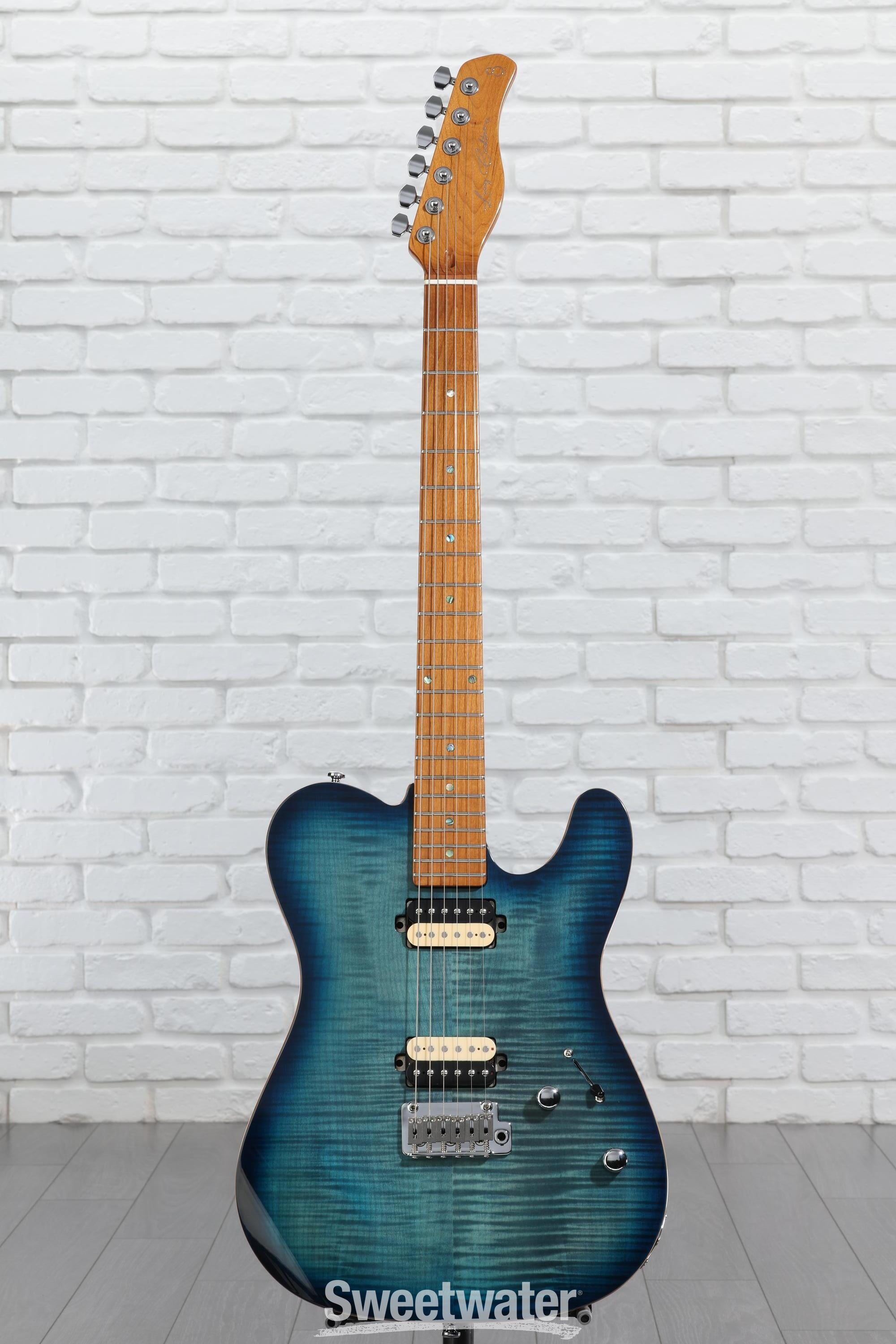 輝く高品質な FM T7 Carlton Larry Sire Electric Blue Transparent - Guitar ギター