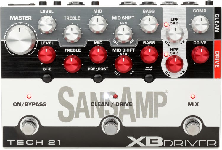 Tech 21 SansAmp XB Driver Bass Preamp | Sweetwater 