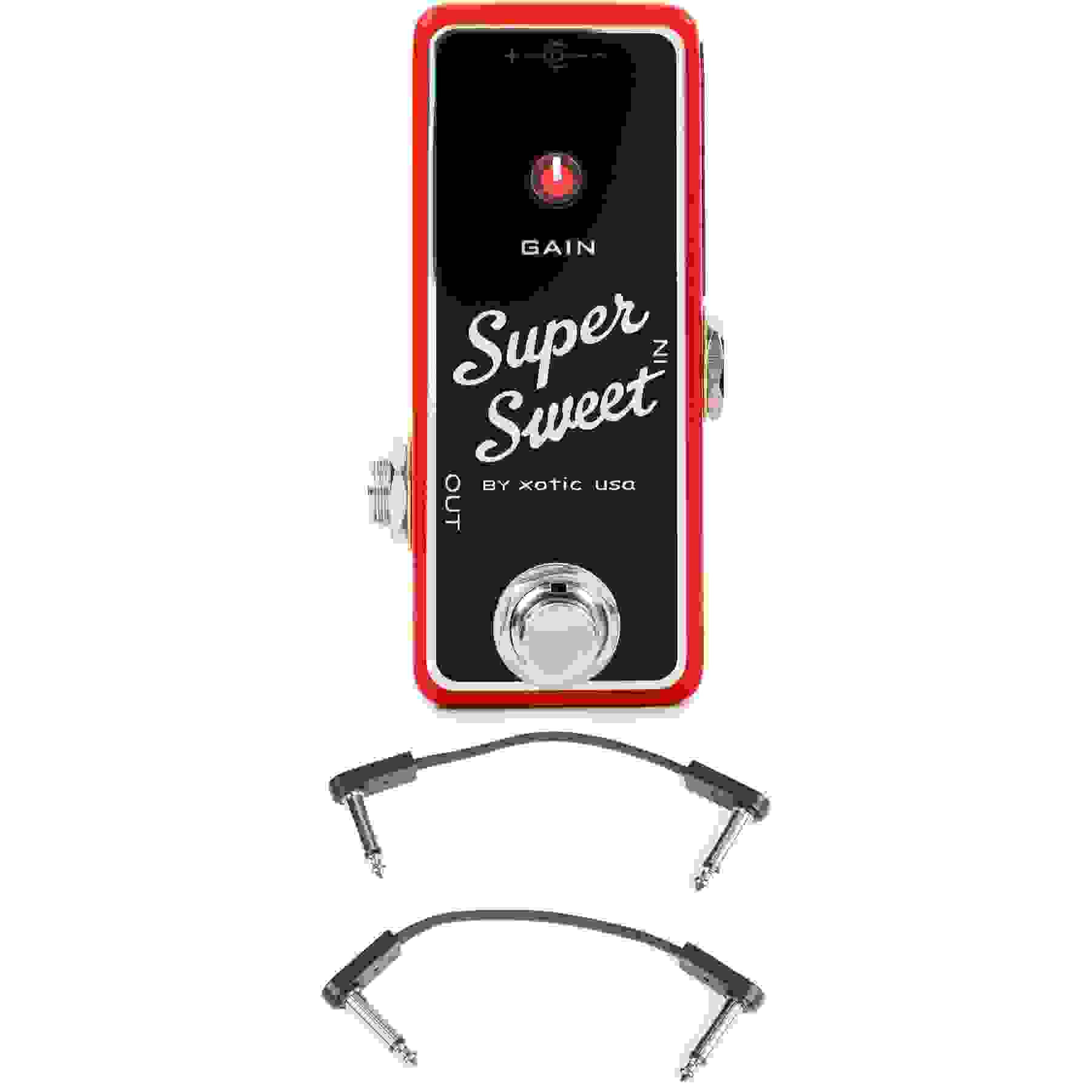 Xotic Super Sweet Booster Mini Boost Pedal with EBS Patch Cables