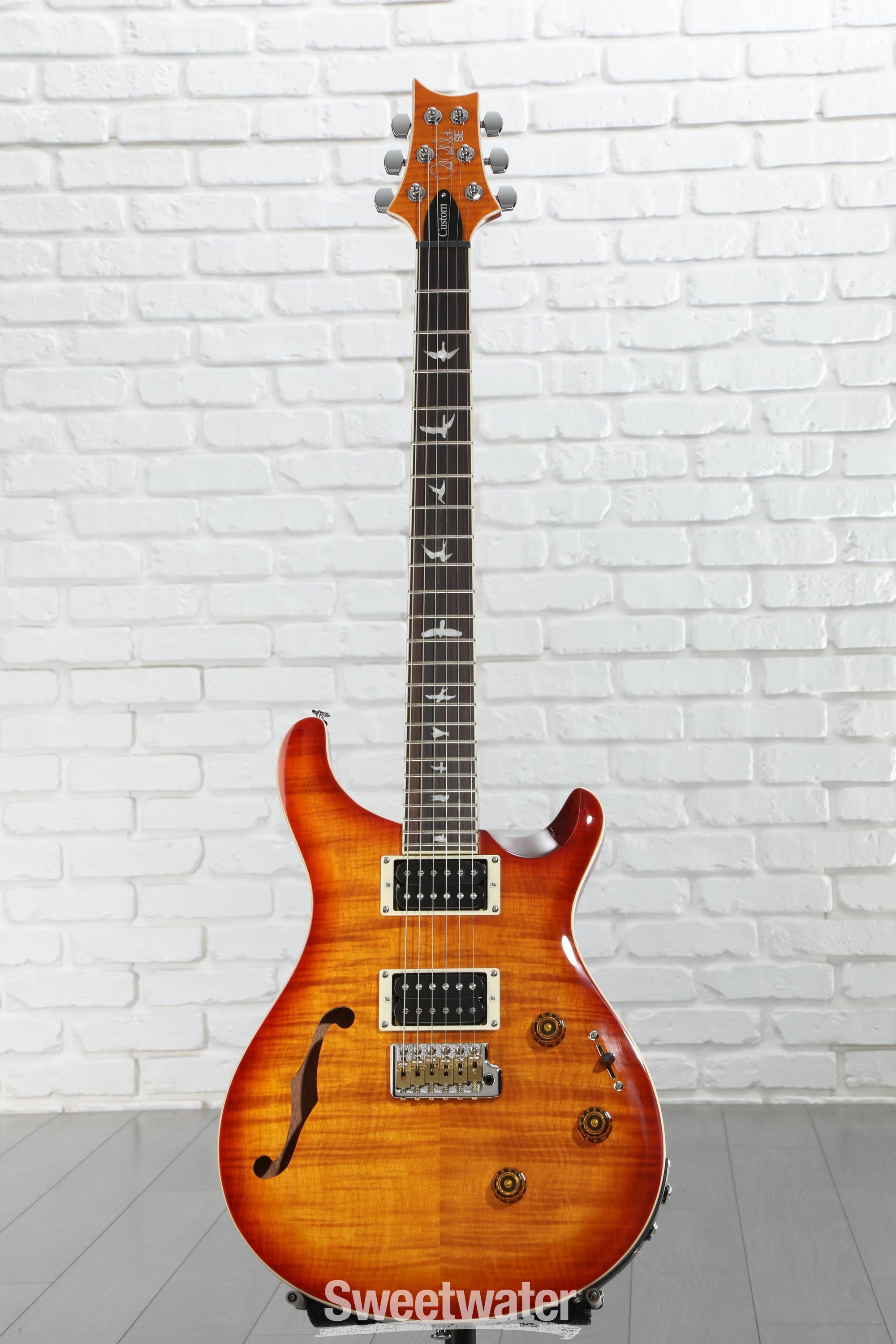 PRS SE Custom 24 Semi-Hollow Piezo Electric Guitar - Vintage