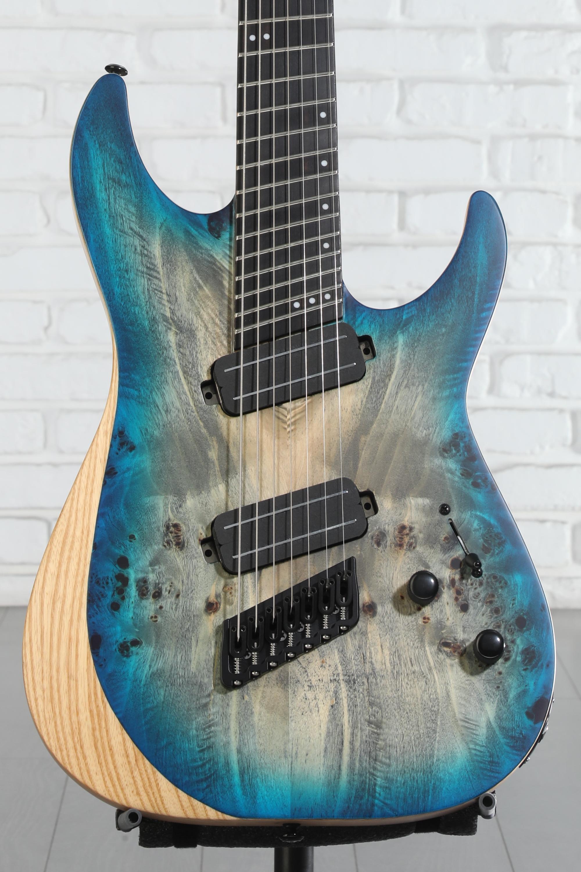 SCHECTER　Reaper-7 Multiscale 4/30まで値下げ中 Schecter Reaper-7 Multiscale - satin sky burst Multi-scale guitar