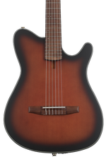 Photo of Ibanez FRH10NBSF Thinline Nylon Acoustic-electric Guitar - Brown Sunburst