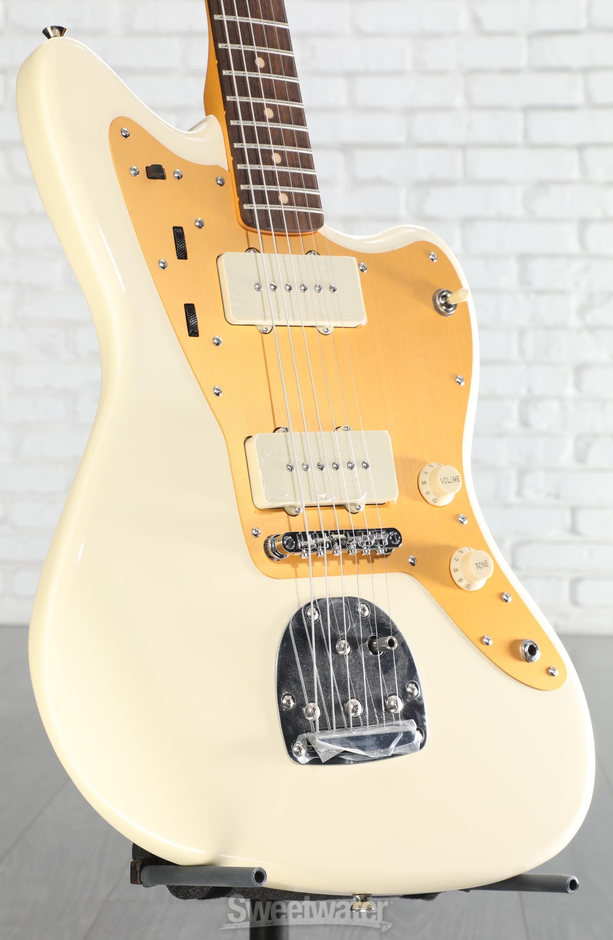 Squier J Mascis Signature Jazzmaster - Vintage White with Indian