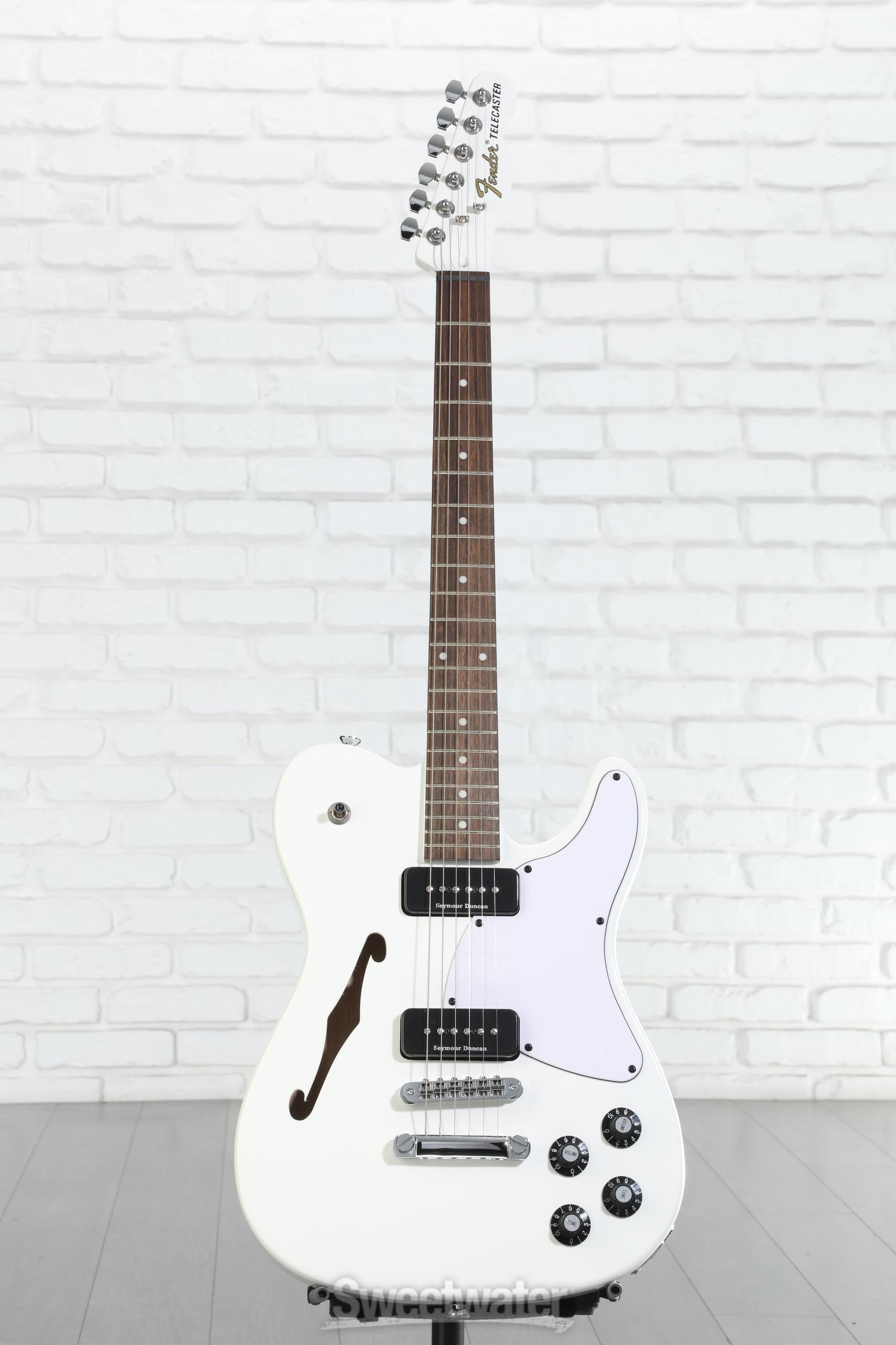 Fender Jim Adkins JA-90 Telecaster Thinline - White | Sweetwater
