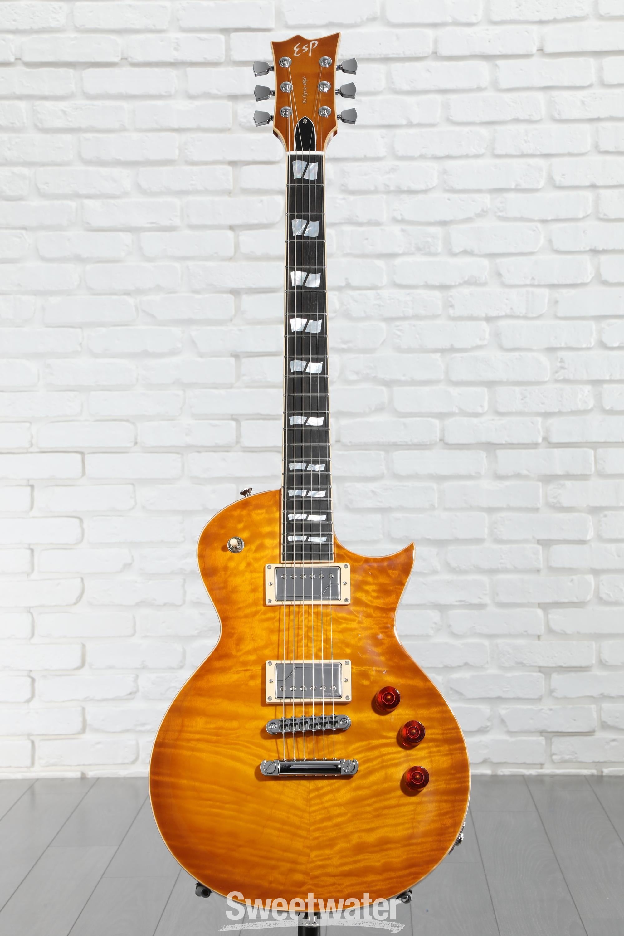 ESP Eclipse USA Electric Guitar - Tea Sunburst, Sweetwater Exclusive