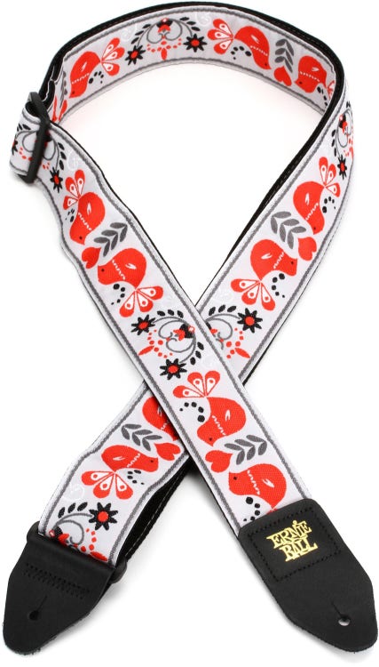 Ernie Ball Jacquard Guitar Strap - Red Bird Winter