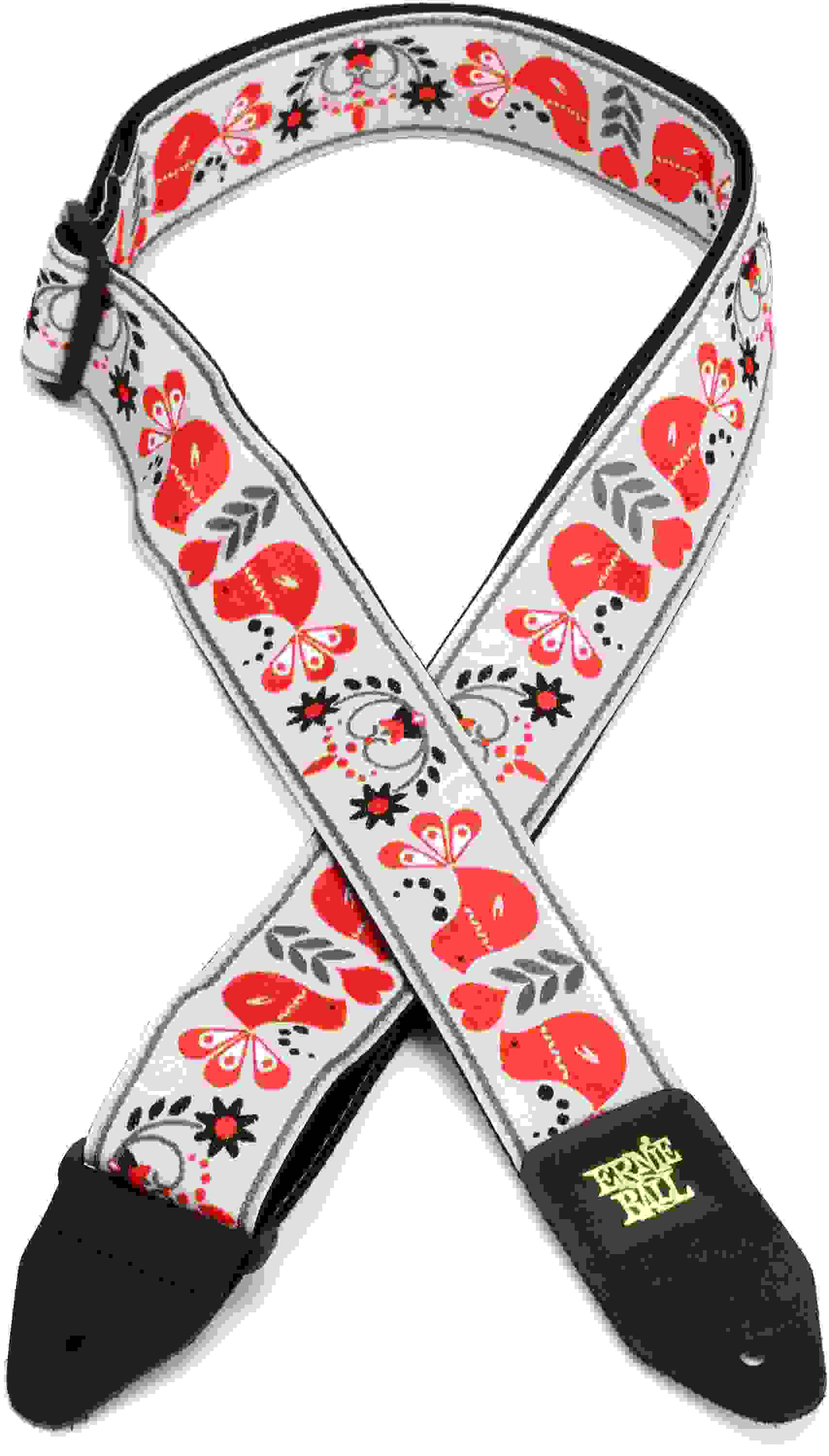 Ernie Ball Classic Jacquard Guitar Strap - Red Bird Winter