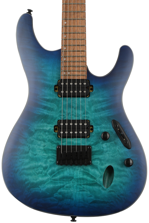 Ibanez S621QM - Sapphire Blue Flat | Sweetwater Ibanez S621QM - Sapphire Blue Flat | Sweetwater